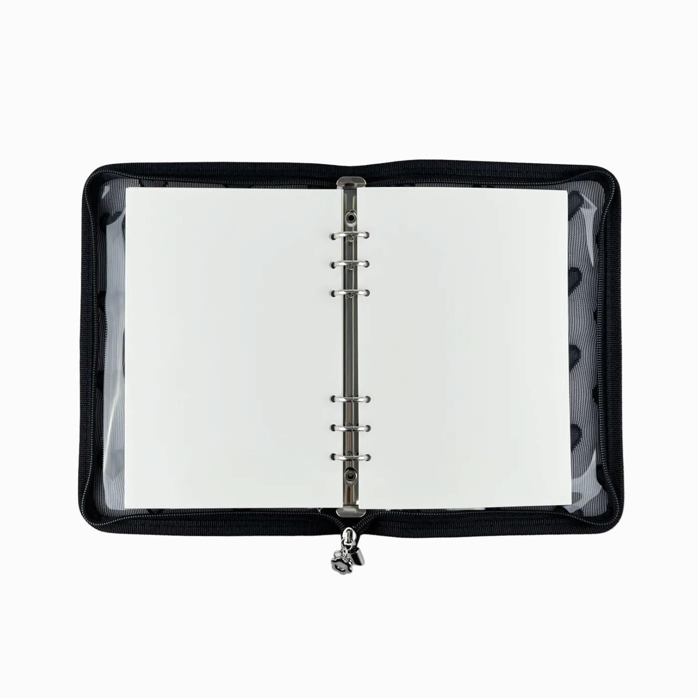 A5 Black lace binder with insert paper