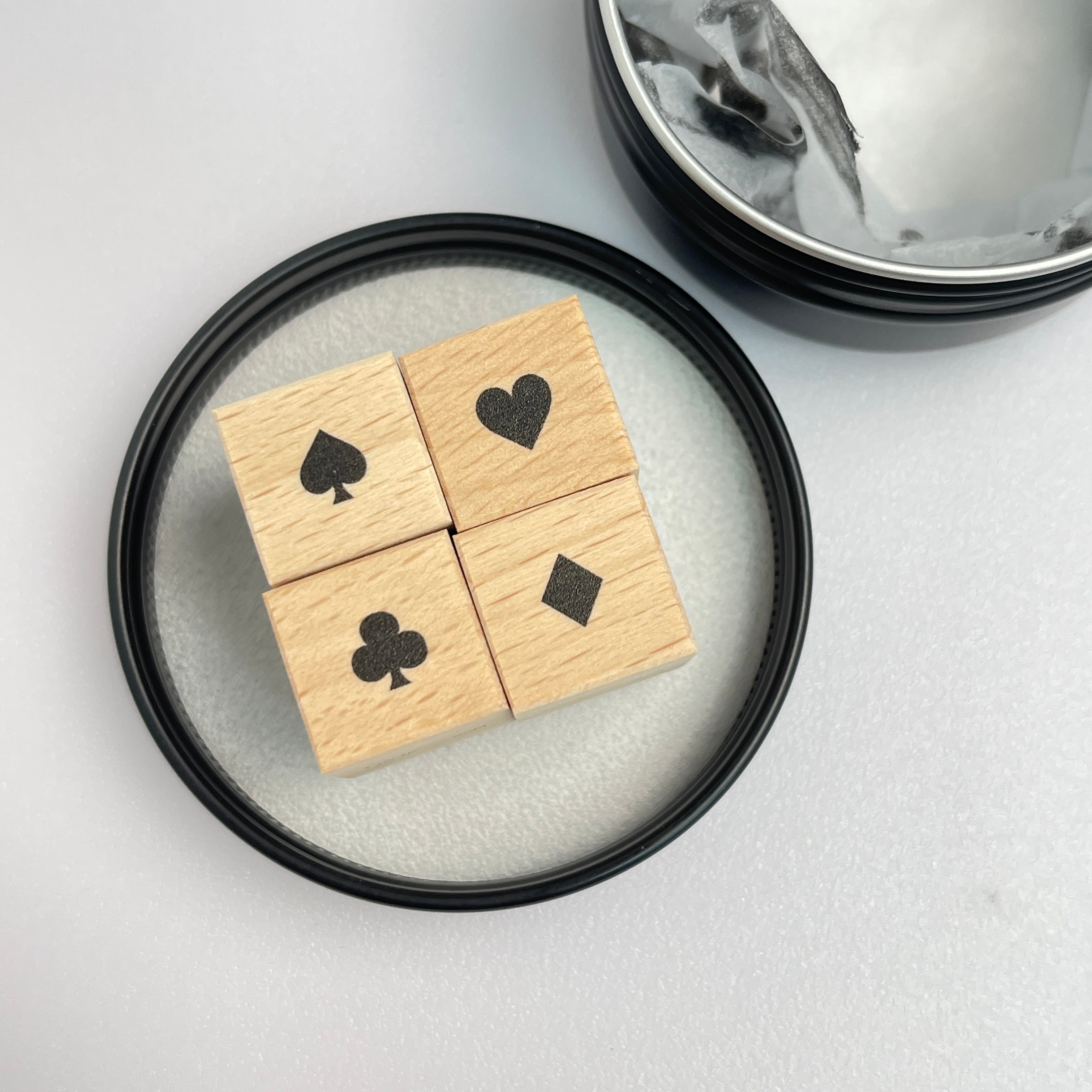 0607 Playing Cards Symbols Wooden Stamps *mini size about 6mm