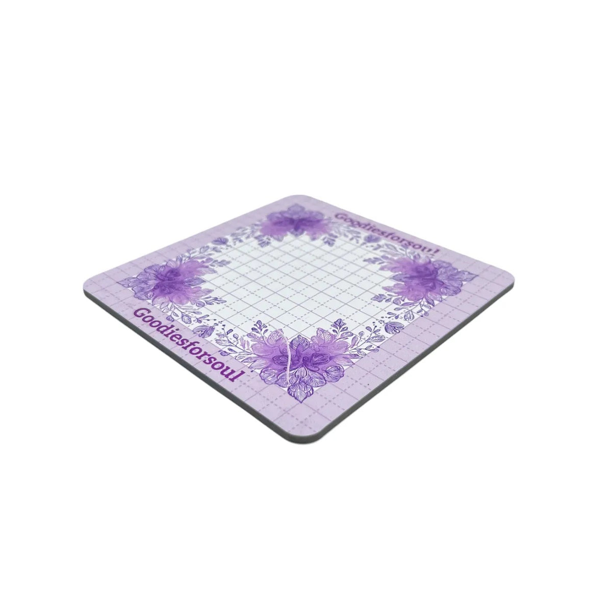 Purple Flower Square cutting mat close-up