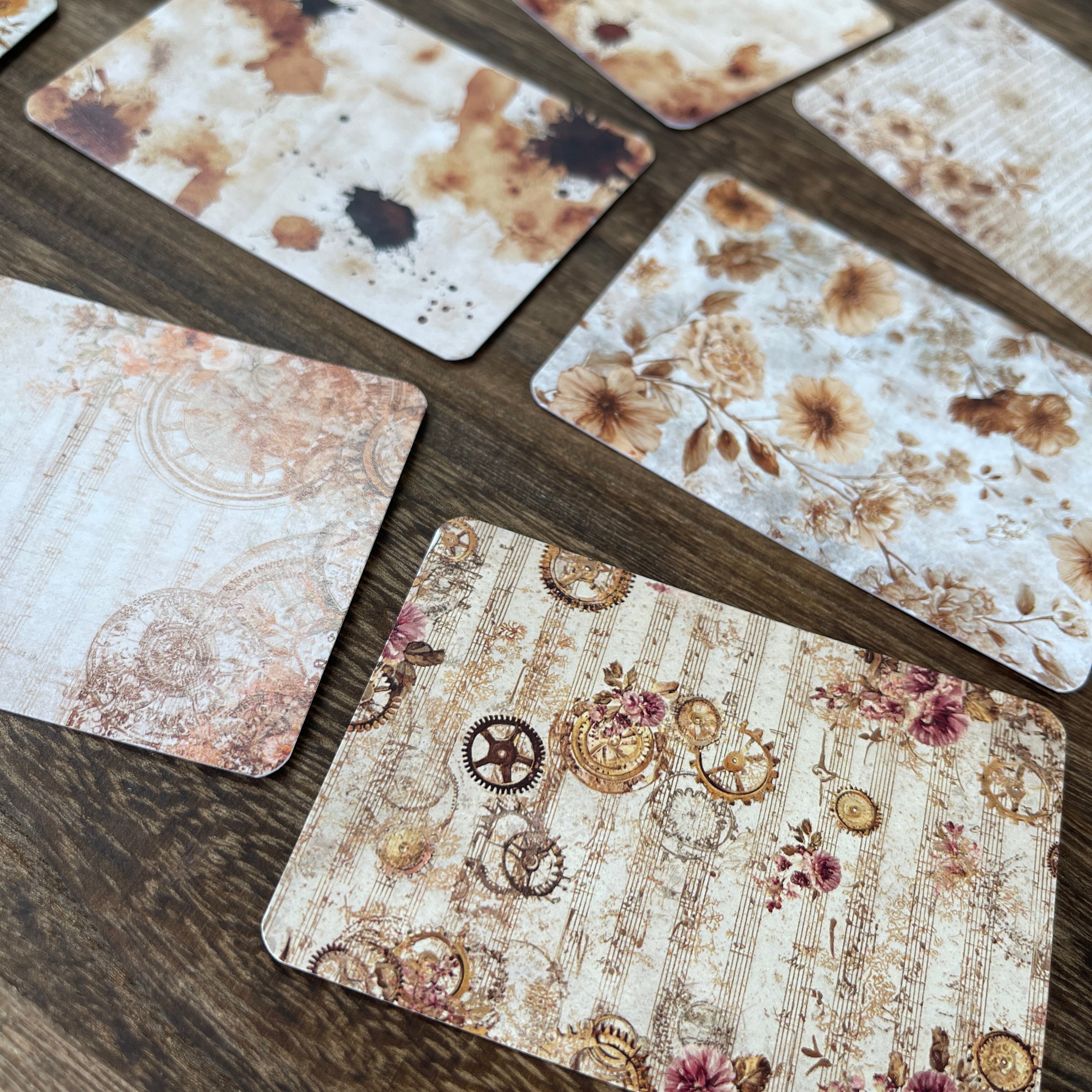 Brown Aesthetic Vintage ATC Card 10pcs 1 pack 2.5*3.5 inch