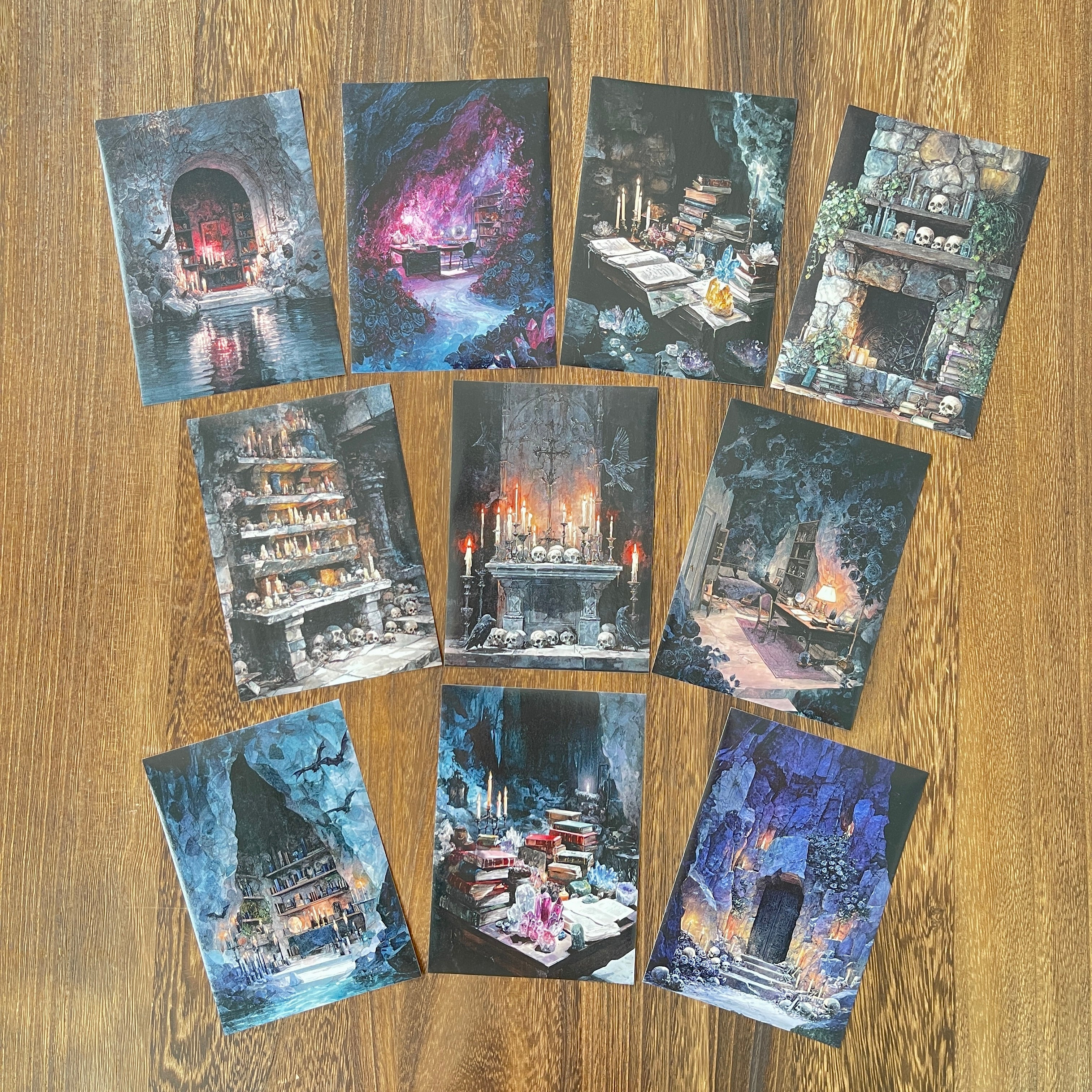 0729 Dark corner background Washi stickers 10*14cm 10pcs 1pack