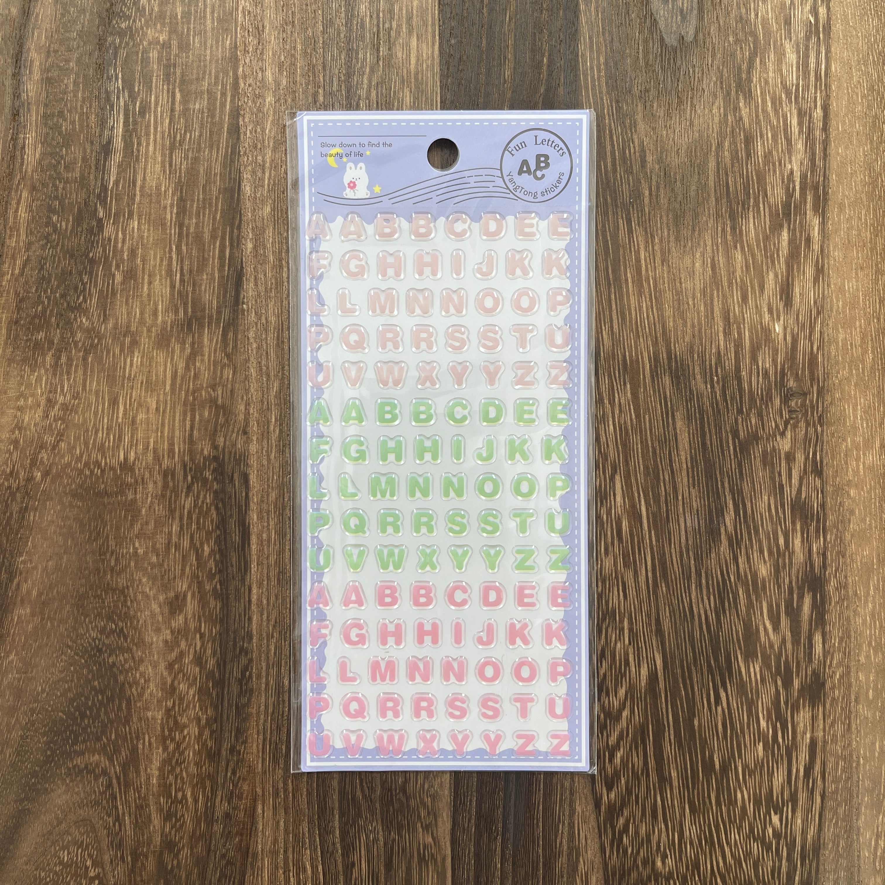Crystal letters Sticker -1Pcs each pack