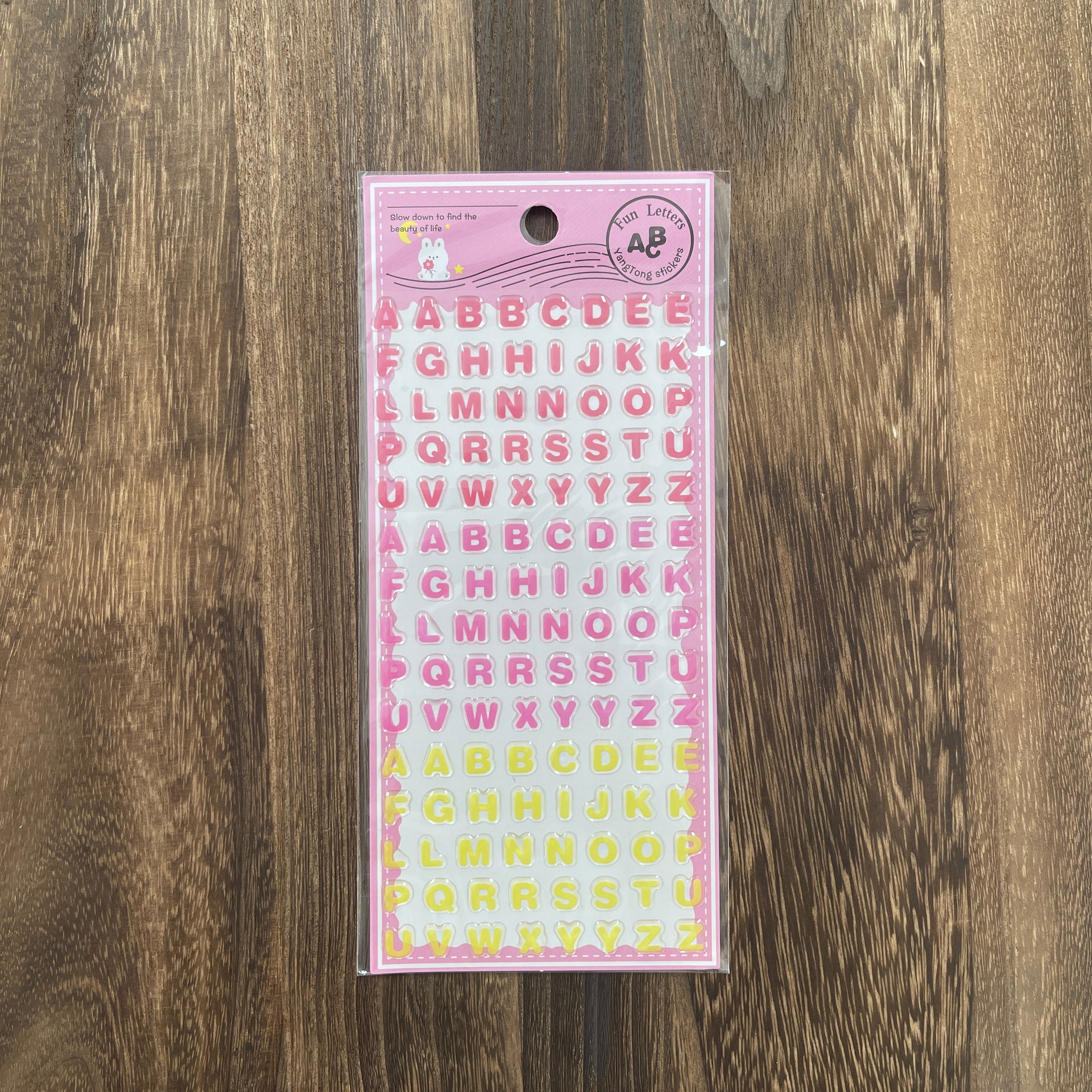 Crystal letters Sticker -1Pcs each pack