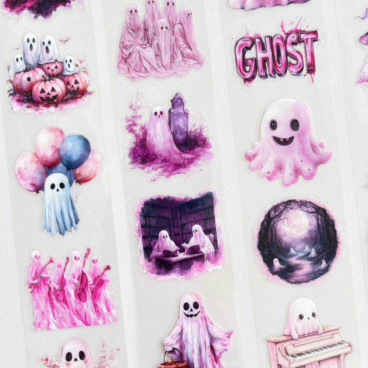 Pink Ghost Party tape pieces