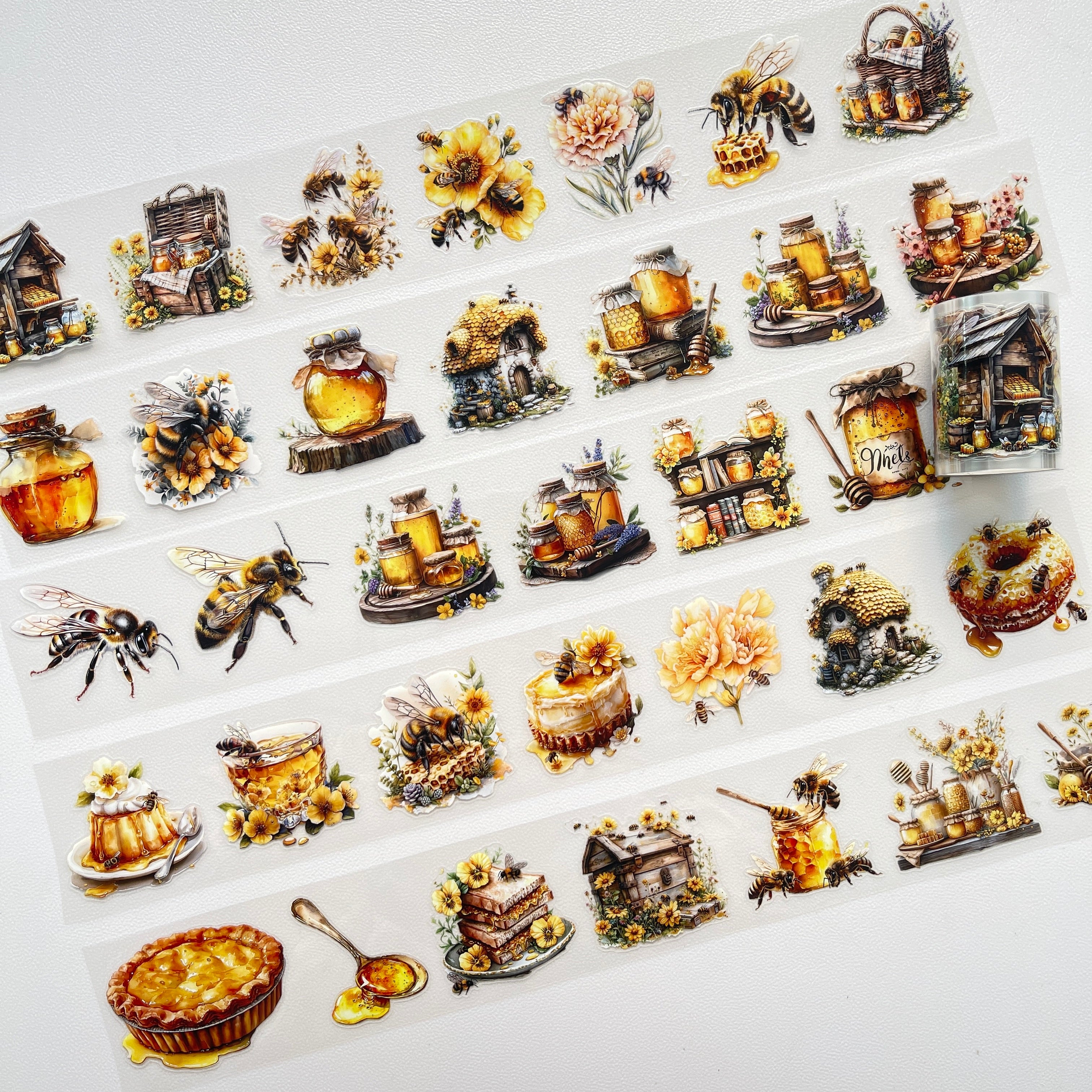 Bees and honey pre-cut PET tape 1 loop 5.5CM*2M