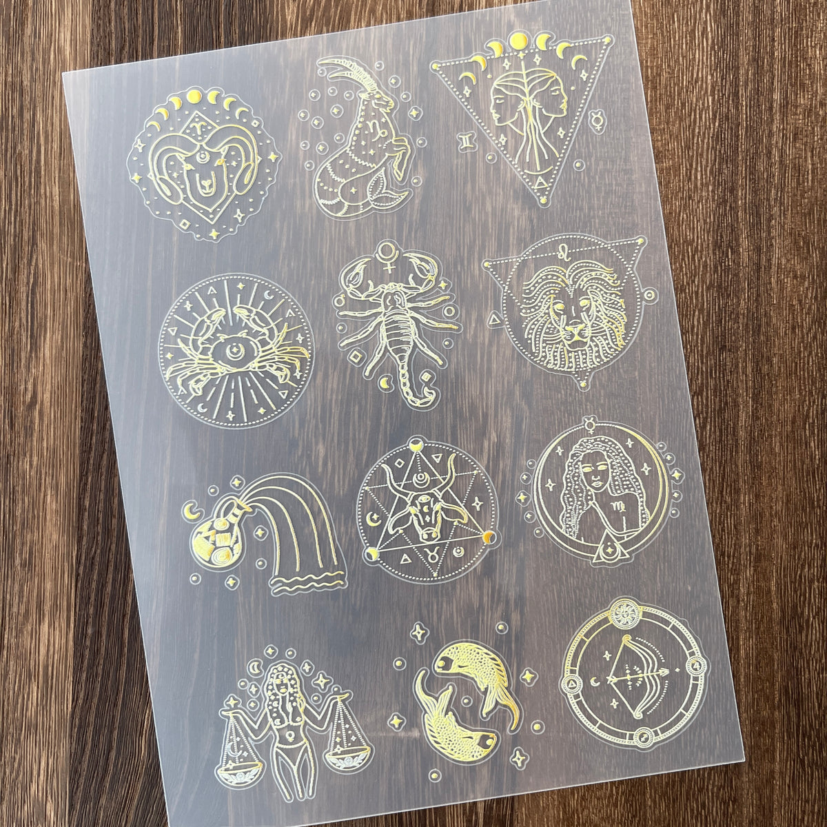 Full constellation PET sticker sheet