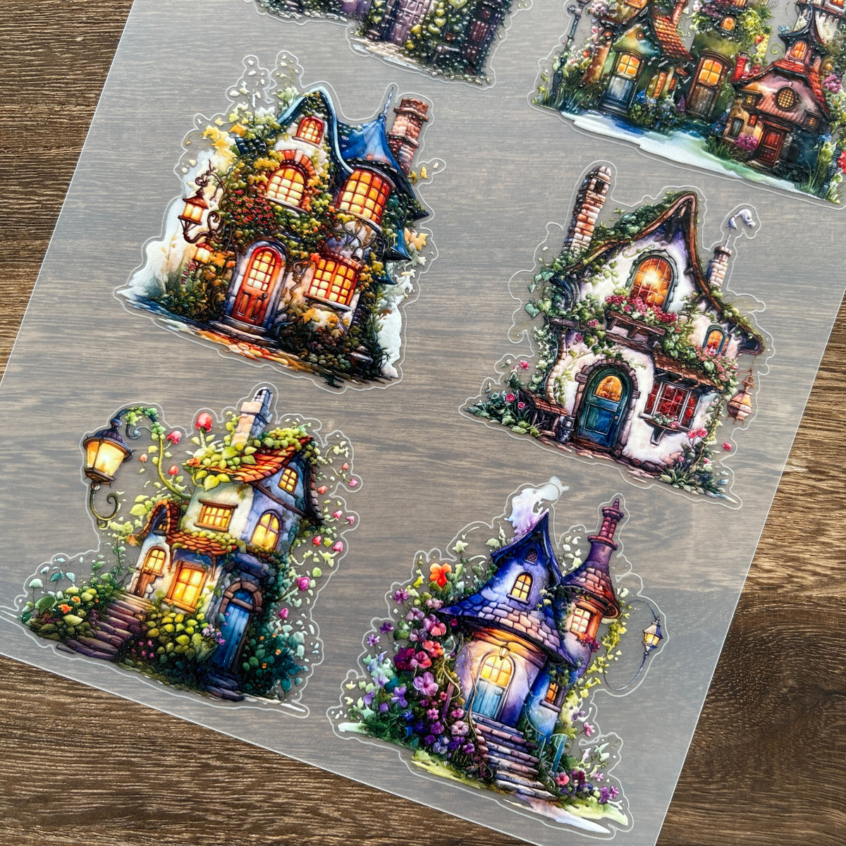 Full magic house PET sticker sheet