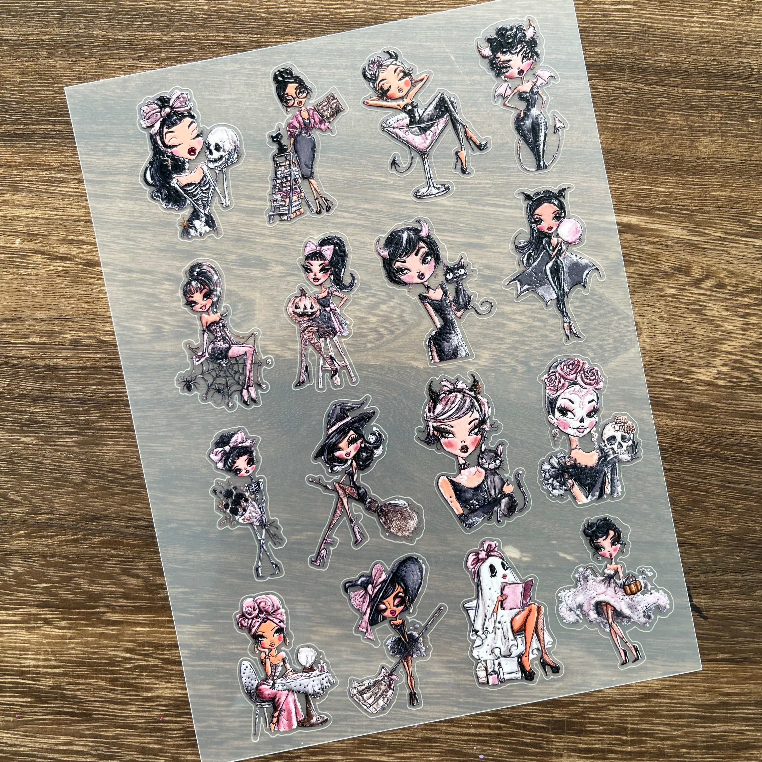 3D Amazing witch PET Stickers 1pcs