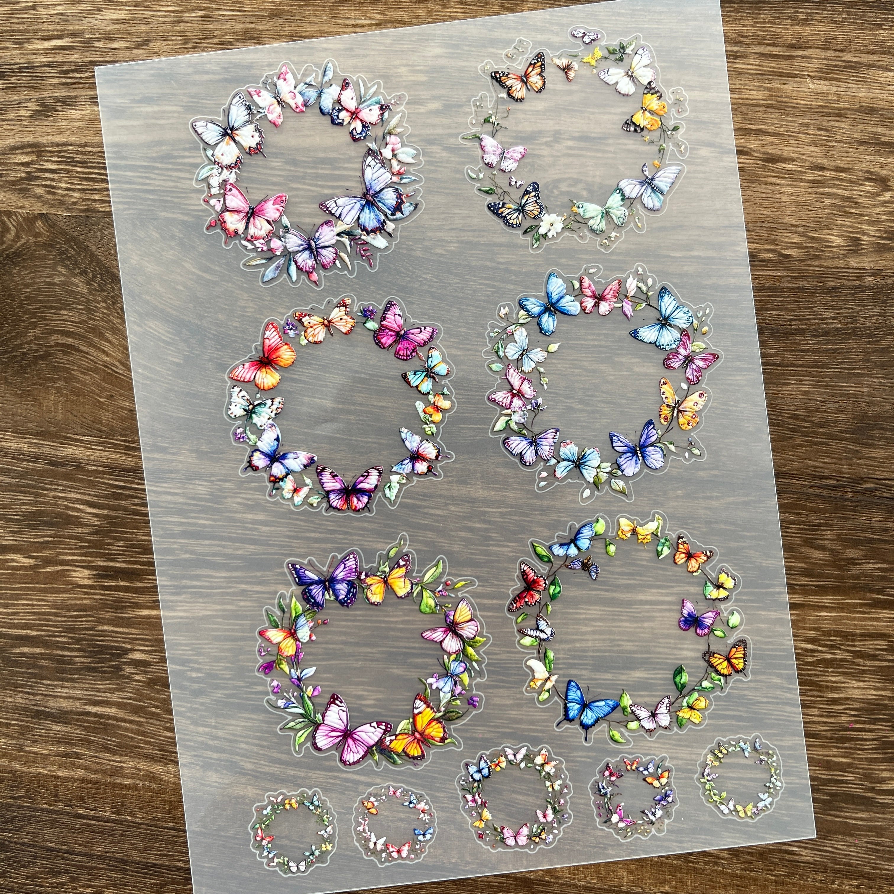3D Butterfly garland PET Stickers 1pcs