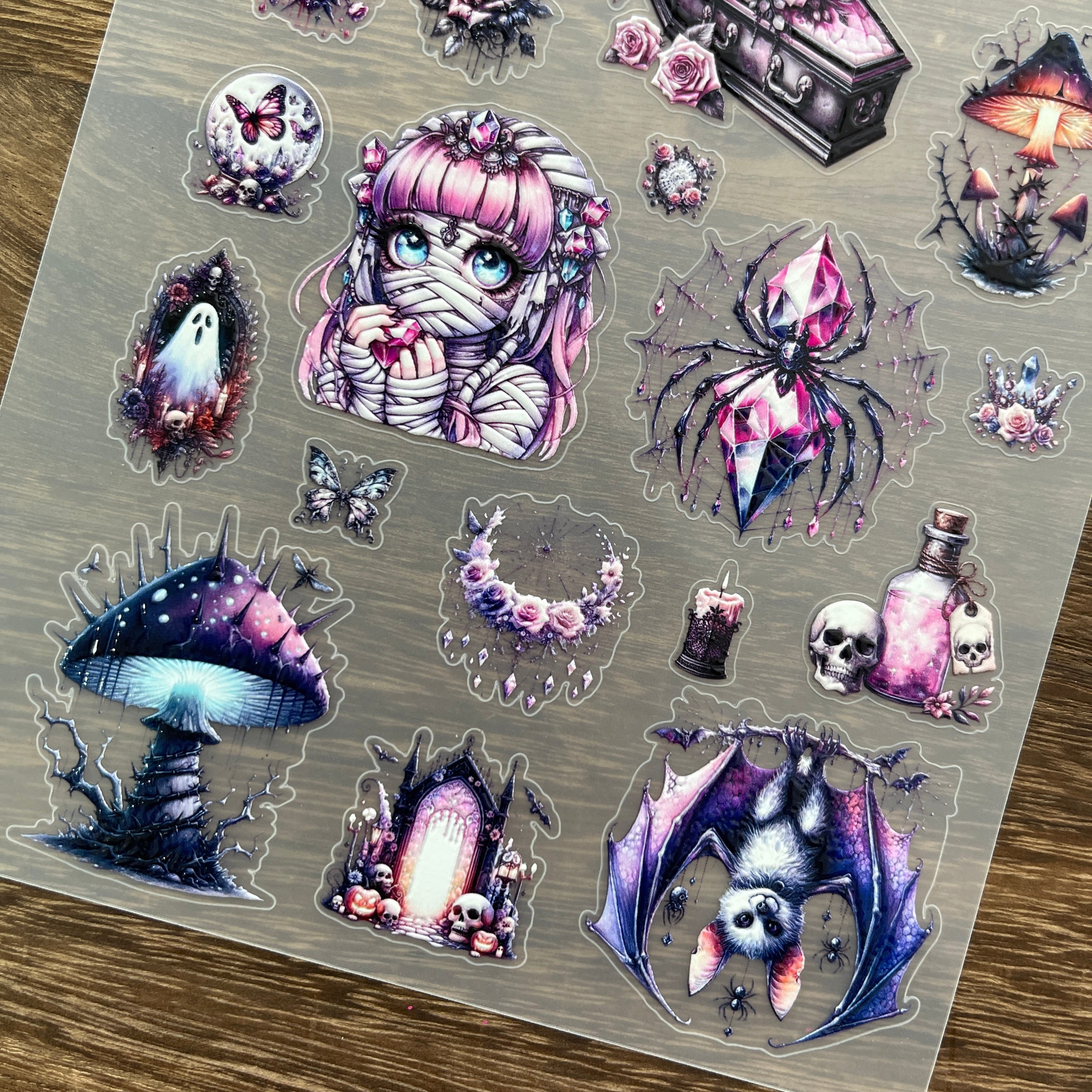 3D Halloween night PET Stickers 1pcs