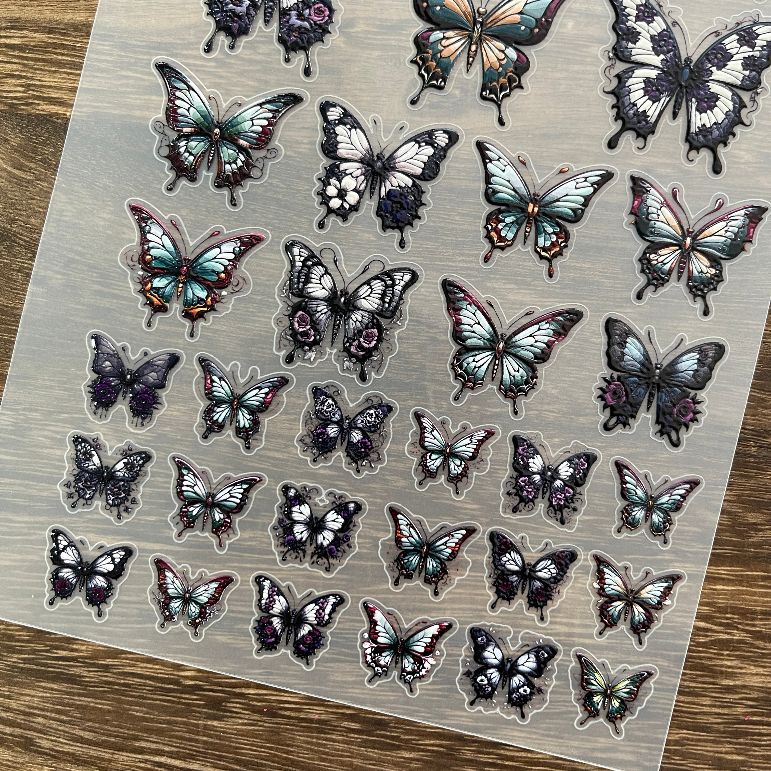 3D Classical butterfly PET Stickers 1pcs