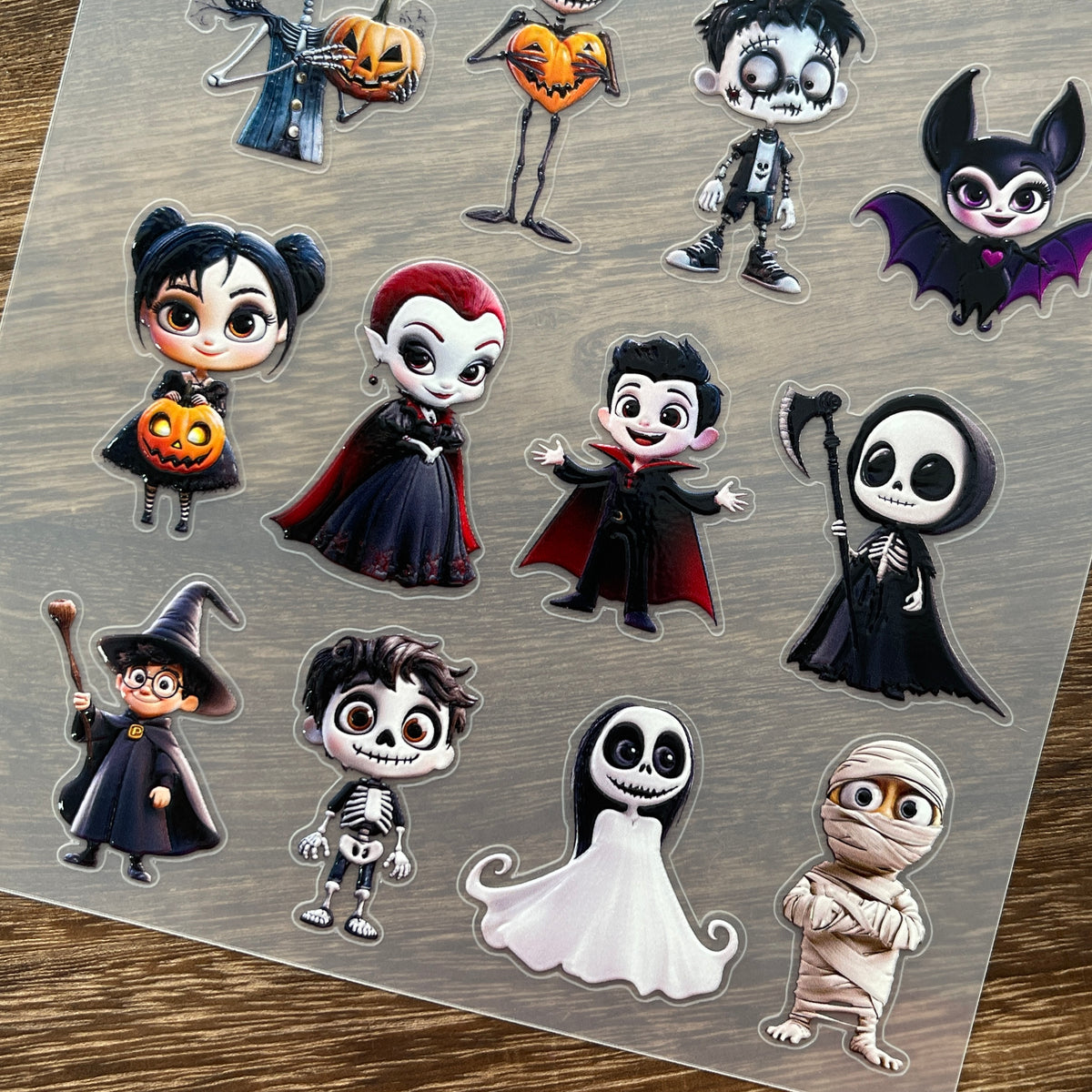 Full cute halloween PET sticker sheet