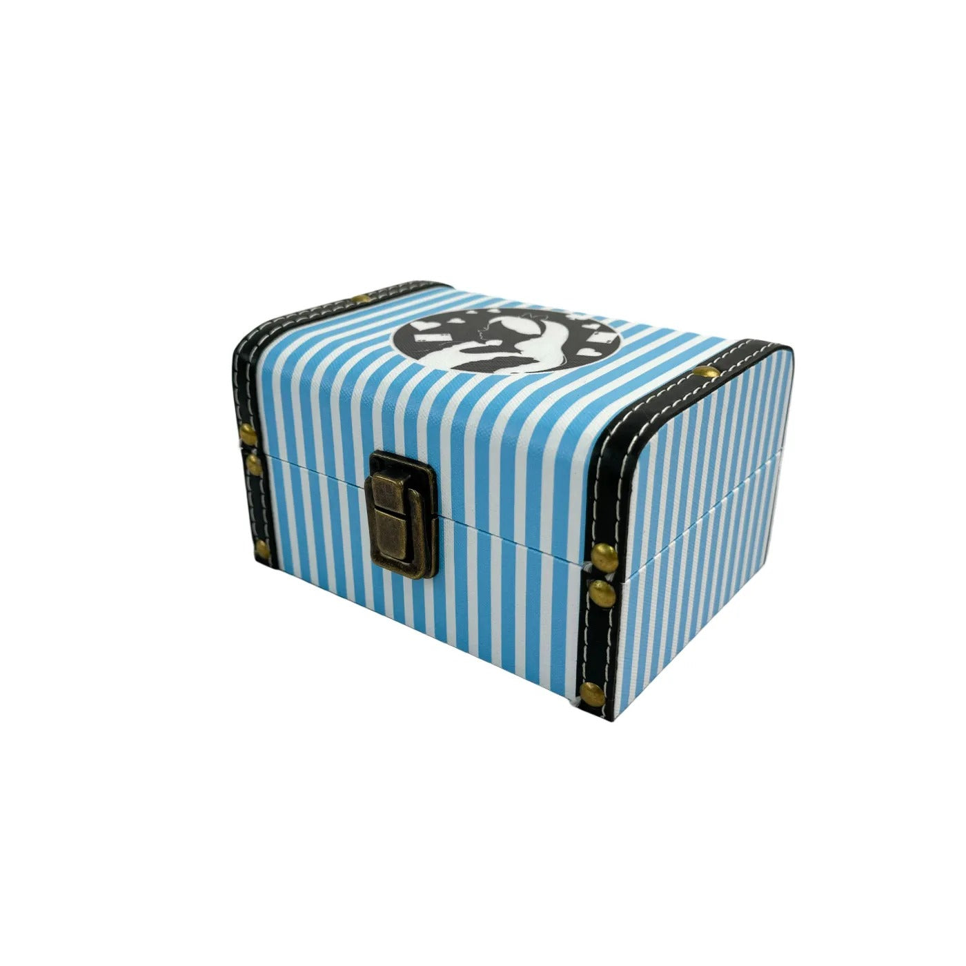 Alice blue and white stripes ATC storage box