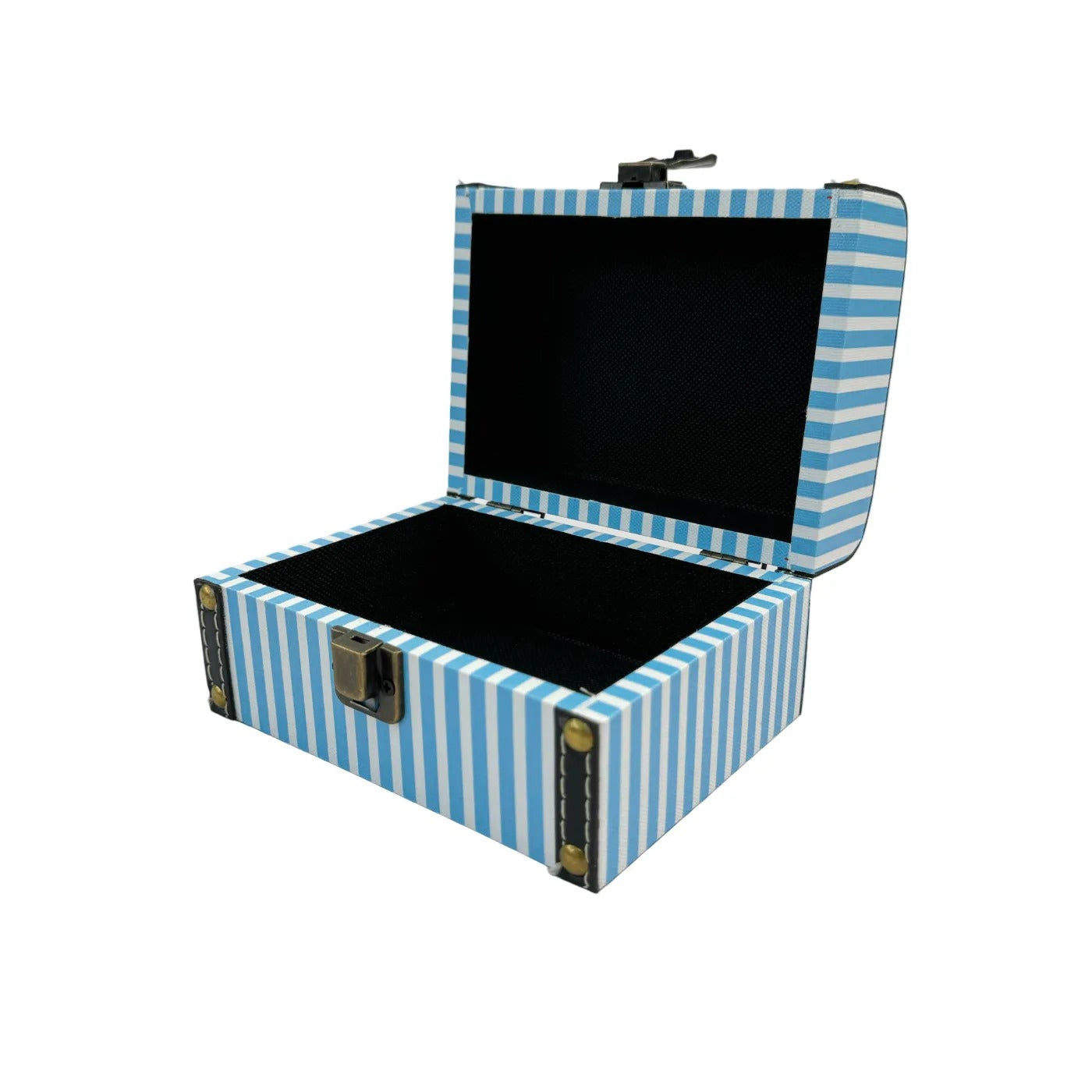 Alice blue and white stripes ATC storage box