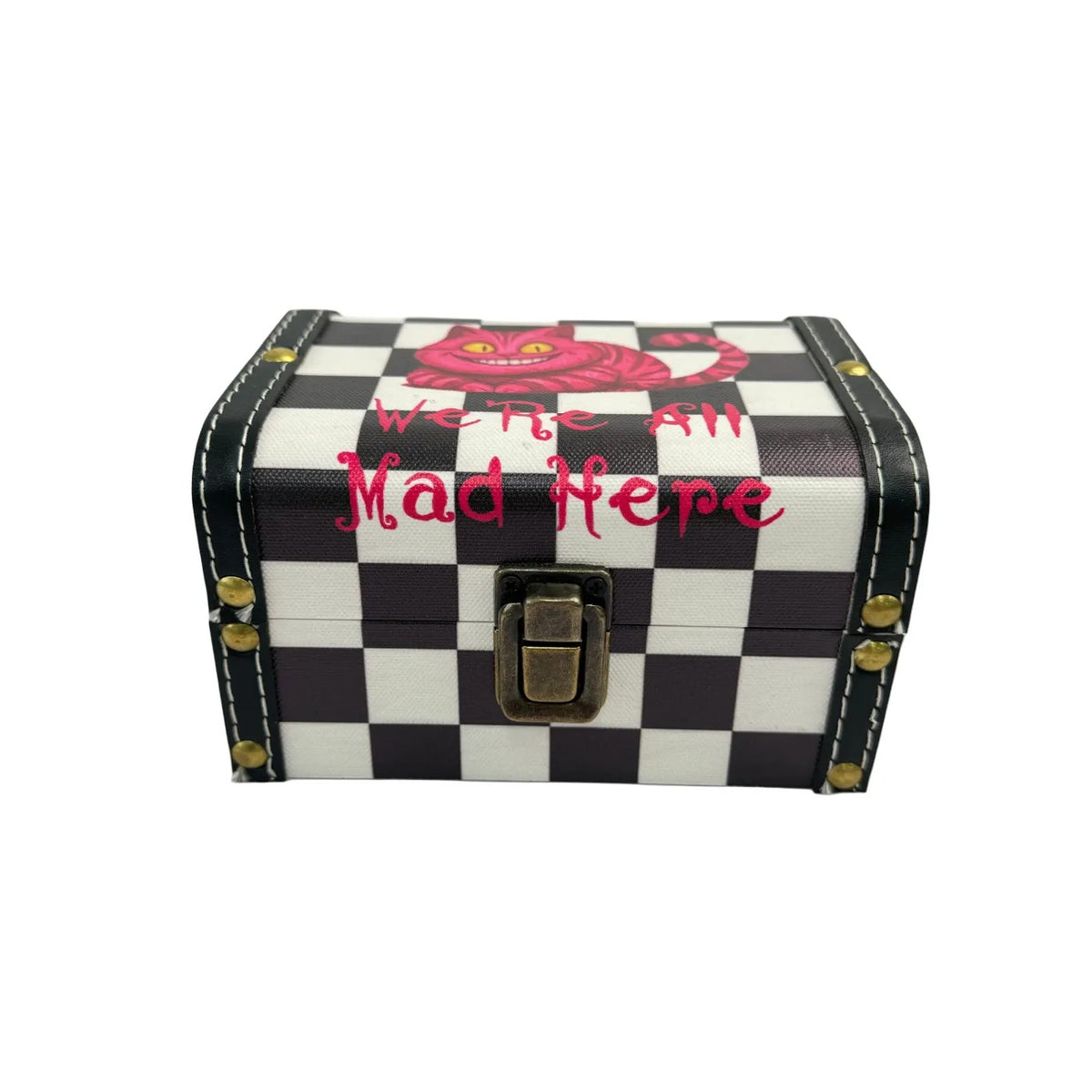 Grinning Cat Checkered box back view