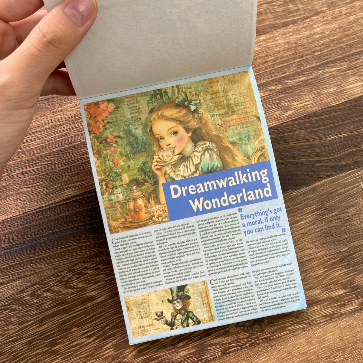 Dreamwalking Wonderland illustrated paper