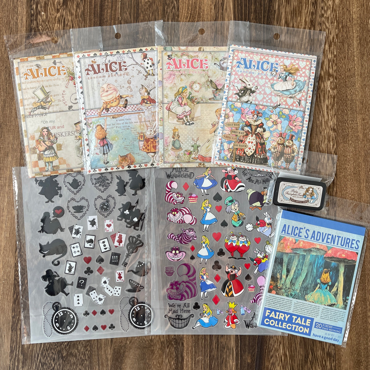 Small Wonderland bundle laid out