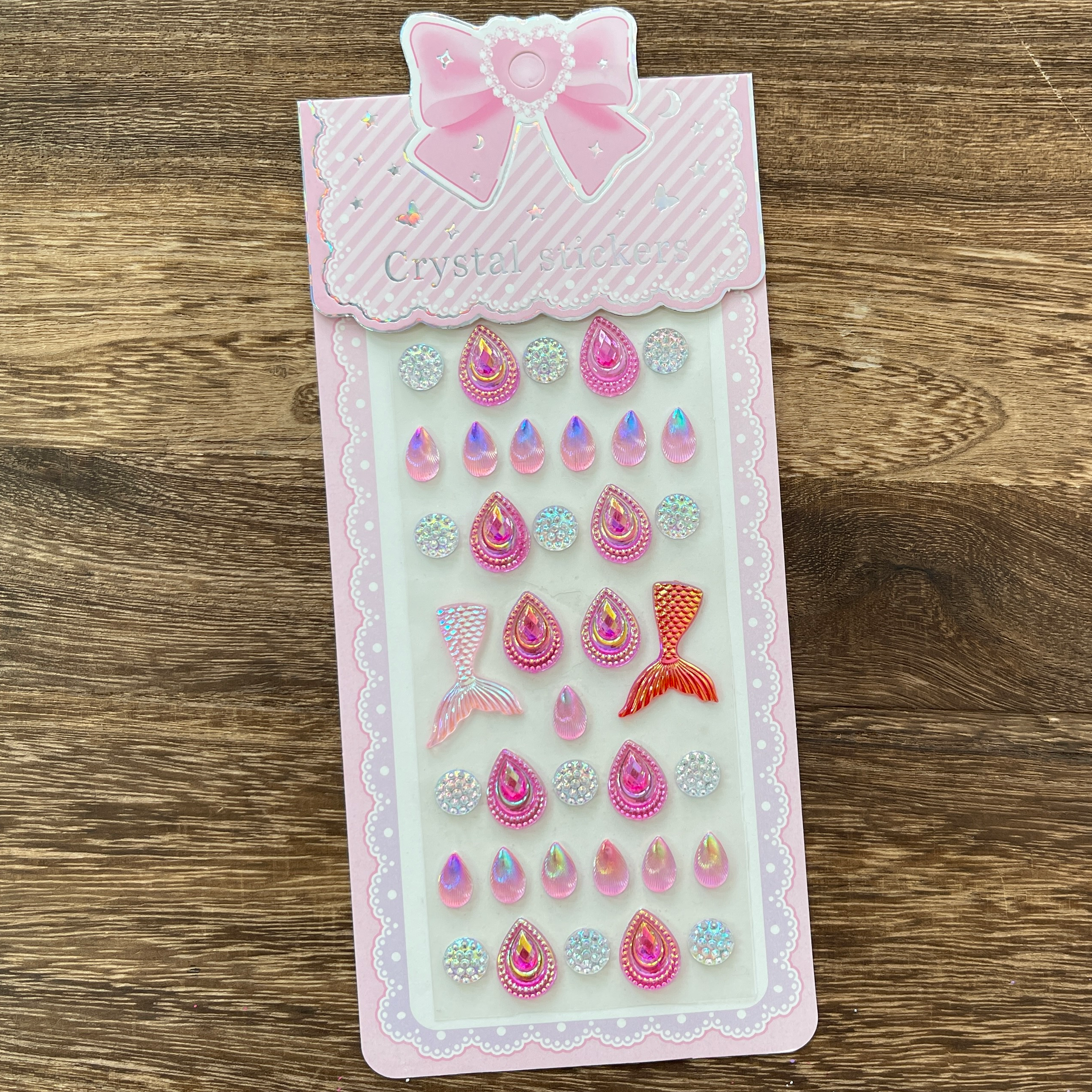 Acrylic Mermaid Tail Diamond Sticker 1 pack 1 pcs