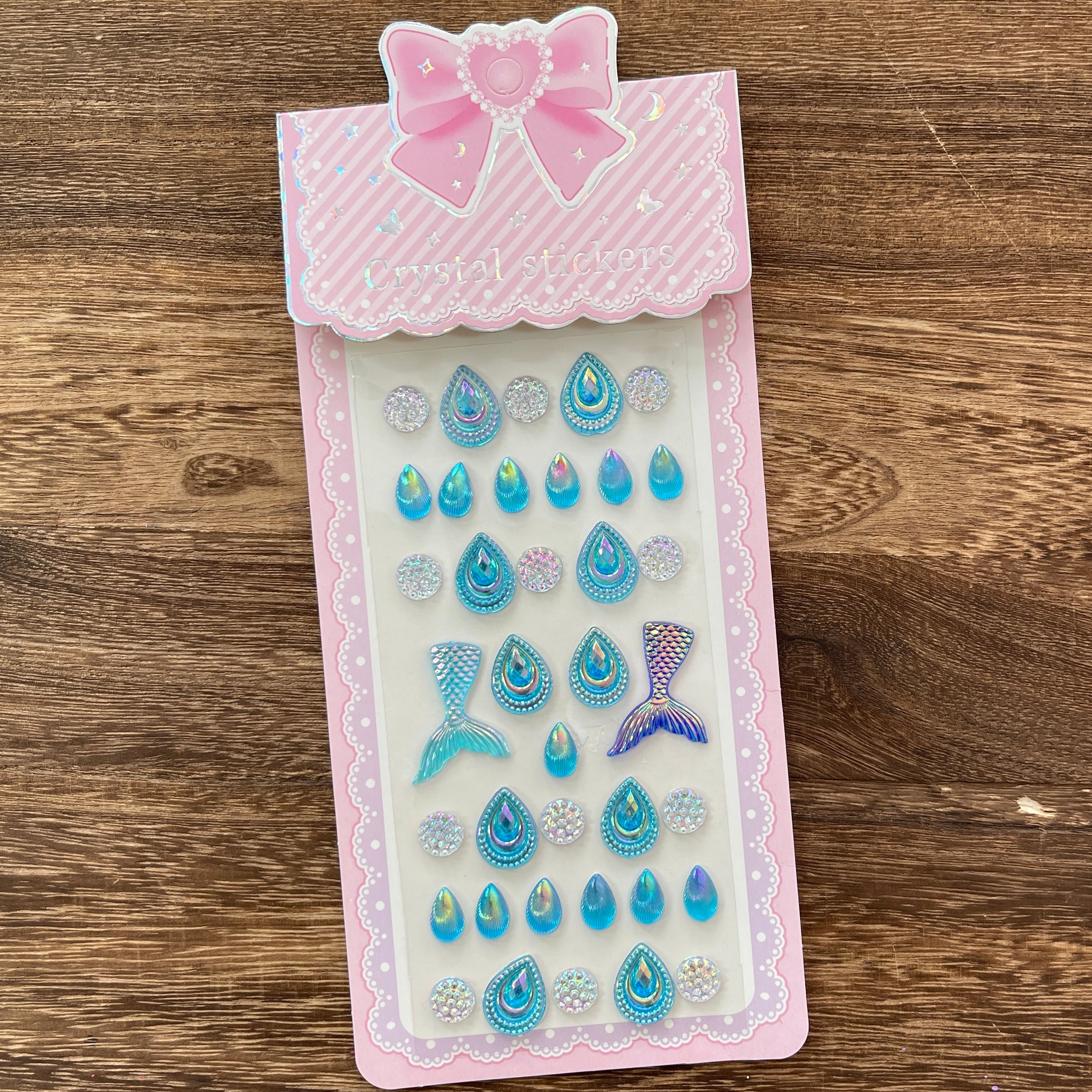 Acrylic Mermaid Tail Diamond Sticker 1 pack 1 pcs