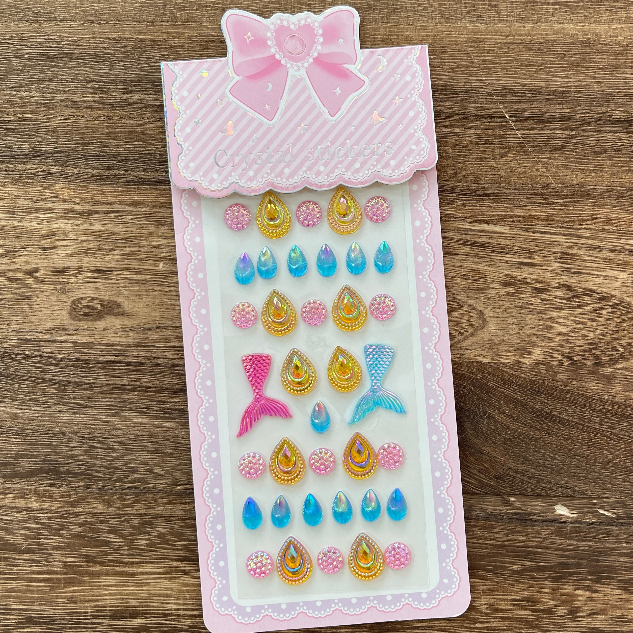 Acrylic Mermaid Tail Diamond Sticker 1 pack 1 pcs