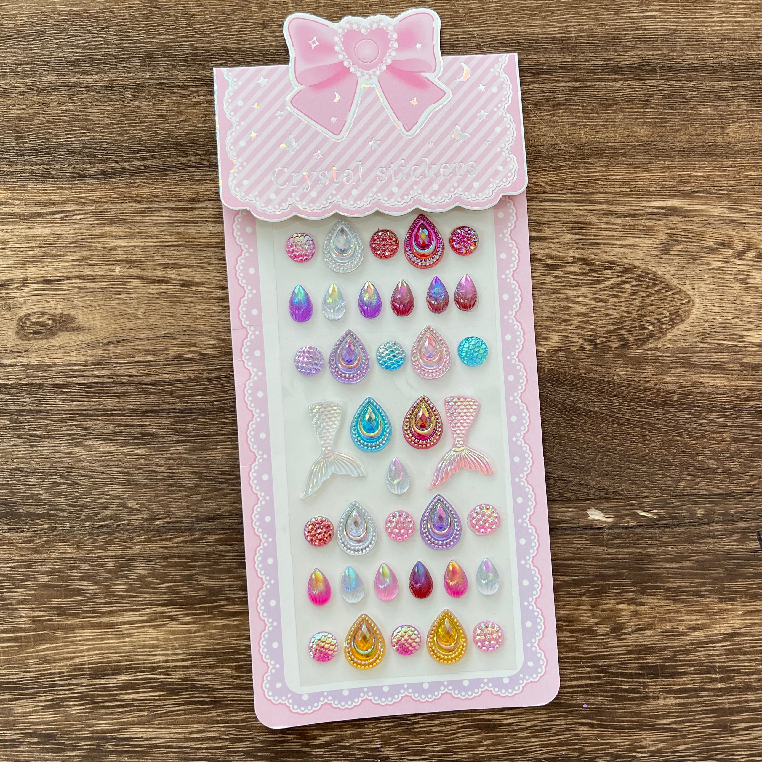 Acrylic Mermaid Tail Diamond Sticker 1 pack 1 pcs