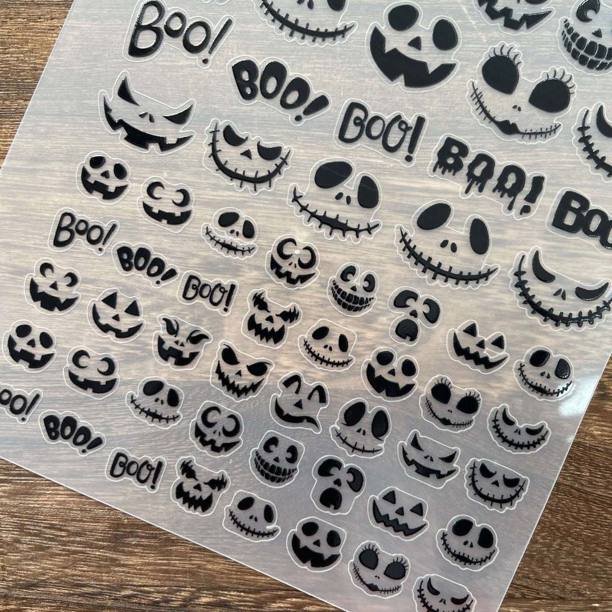 Full cartoon devil expression PET sticker sheet