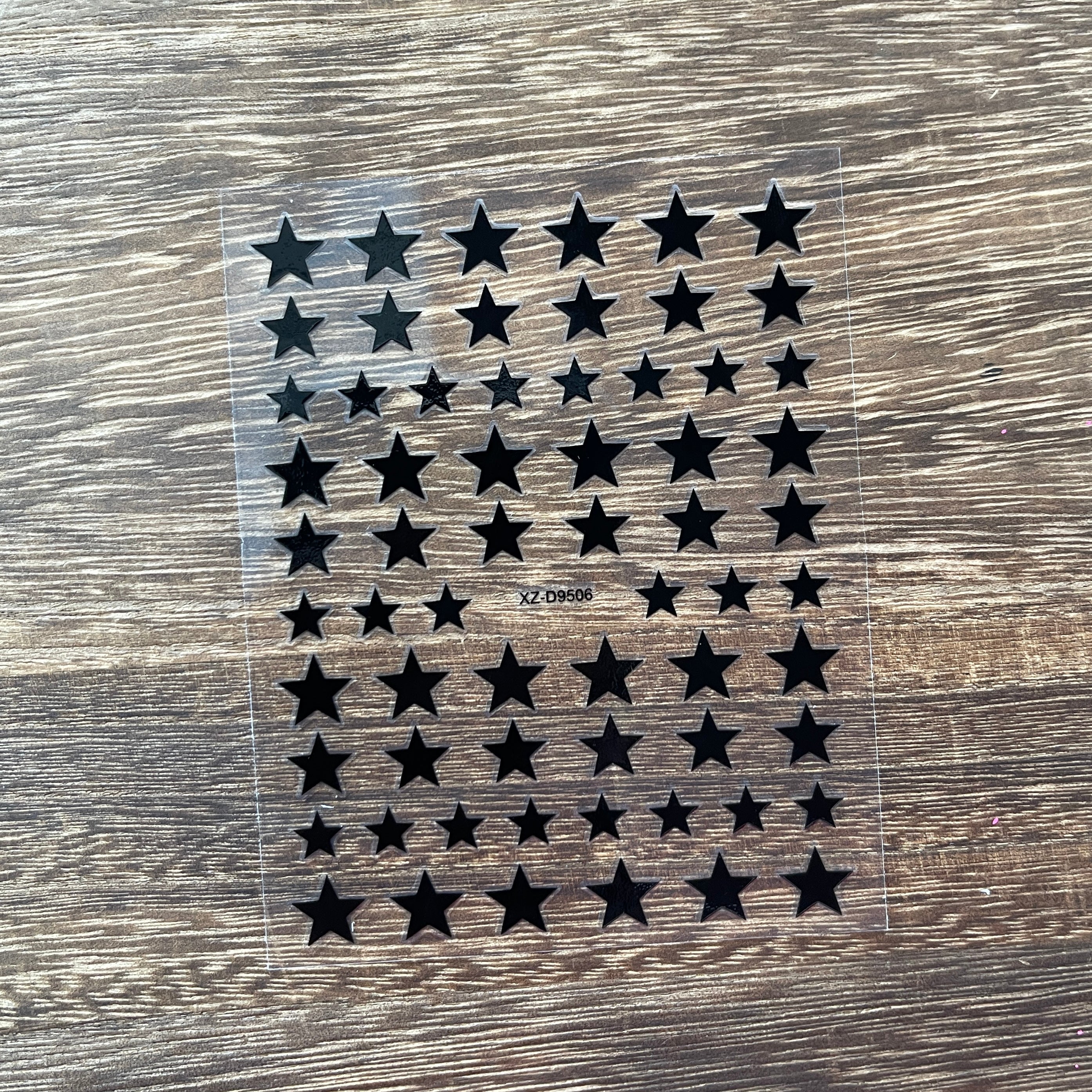 M254- Star Embossed Mini sticker 1 Pcs
