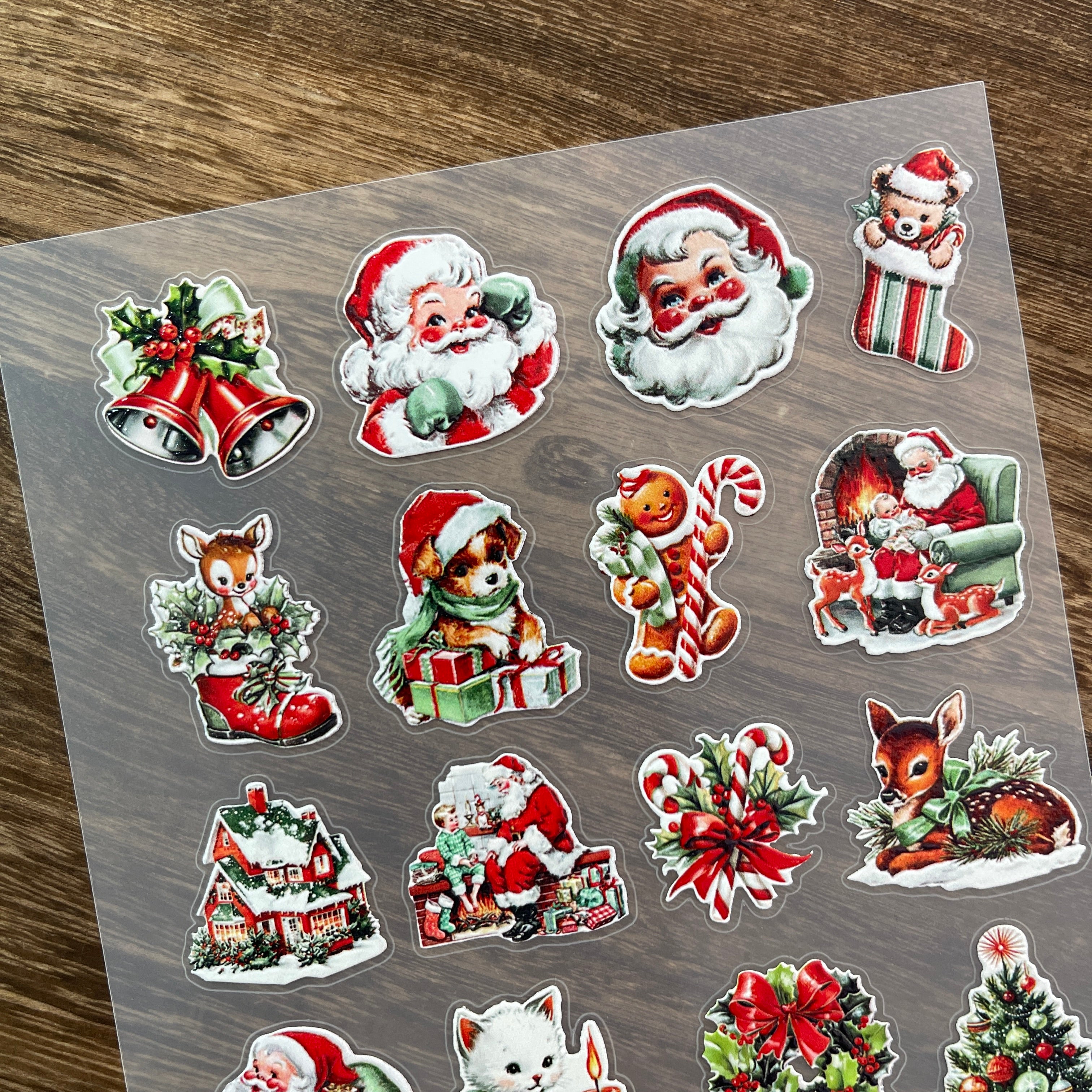 3D Santa Claus PET Stickers 1pcs