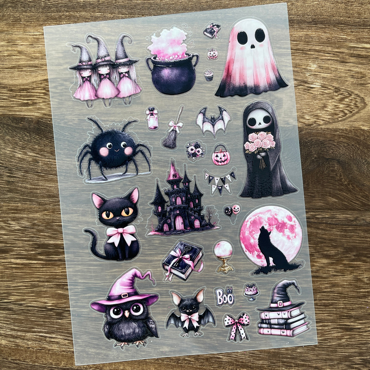 Full sweet halloween clipart PET sticker sheet