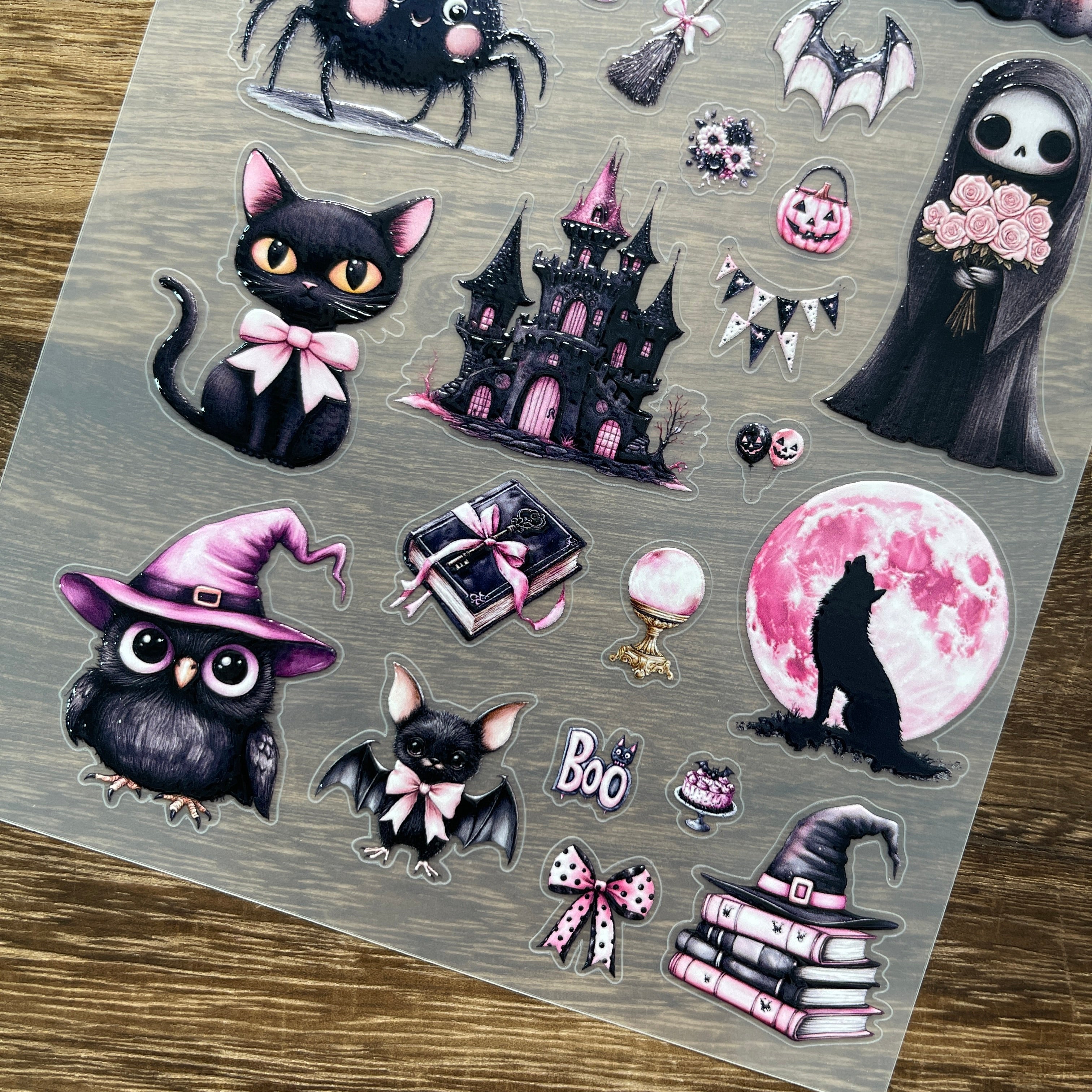 3D Sweet Halloween Clipart PET Stickers 1pcs