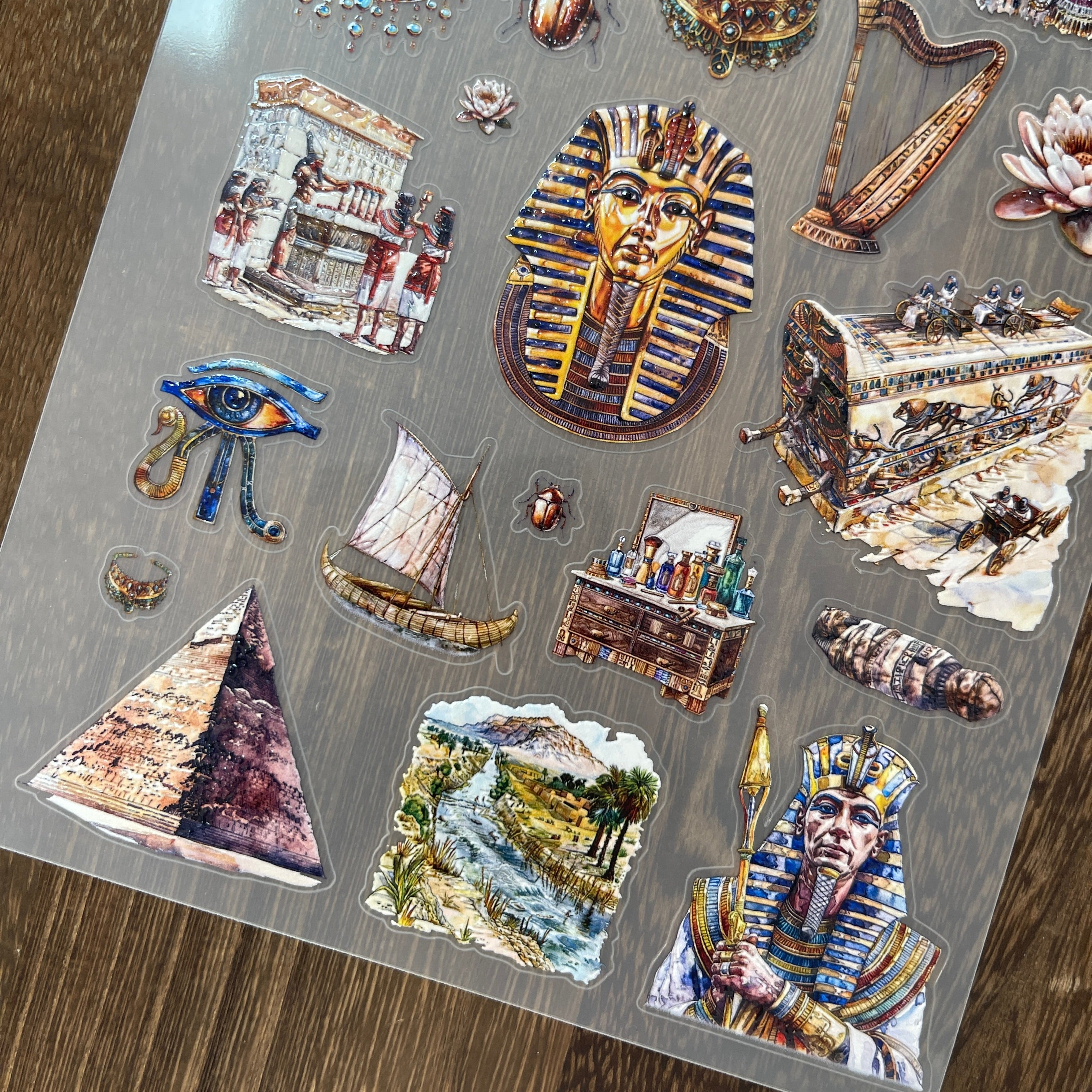 3D Ancient Egypt PET Stickers 1pcs