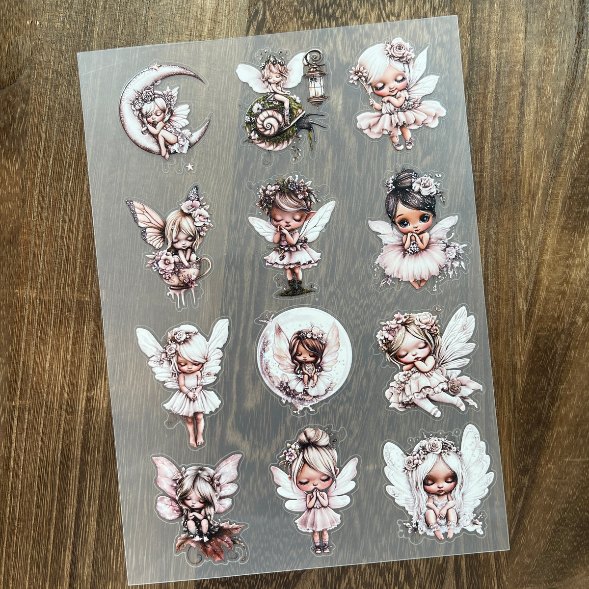Full moon elf PET sticker sheet