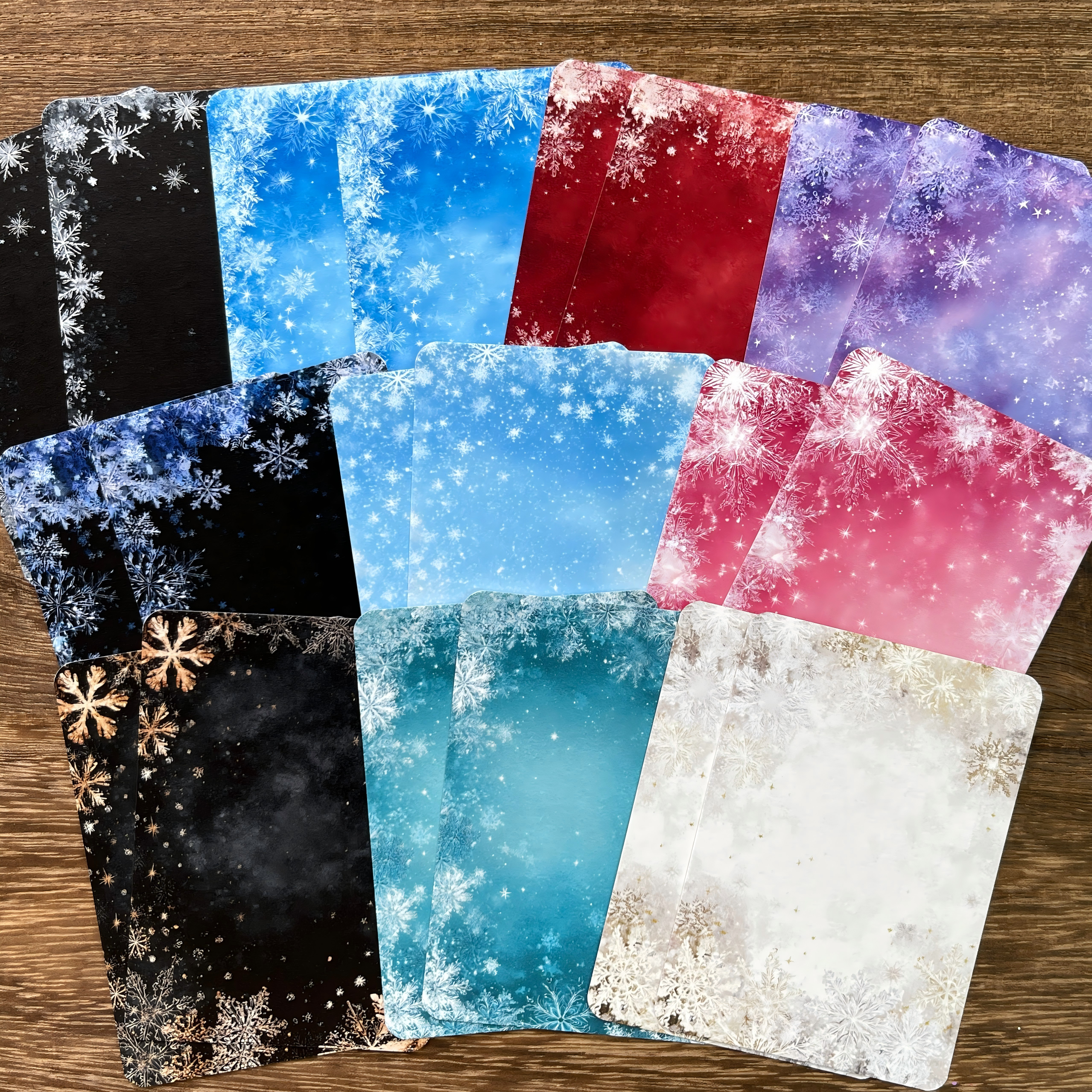 Colorful snowflakes ATC card 1 pack 20pcs 2.5*3.5 inch