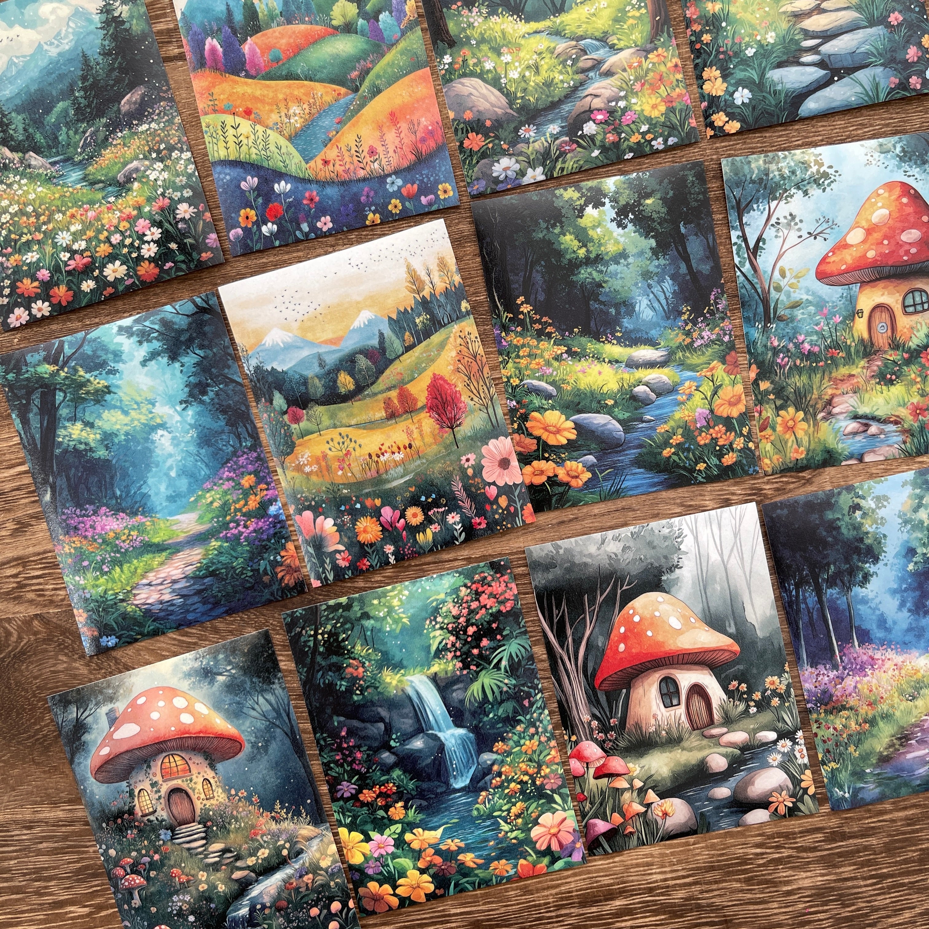 Dream forest Washi background stickers 1 pack 30 Pcs 6.7*9 cm