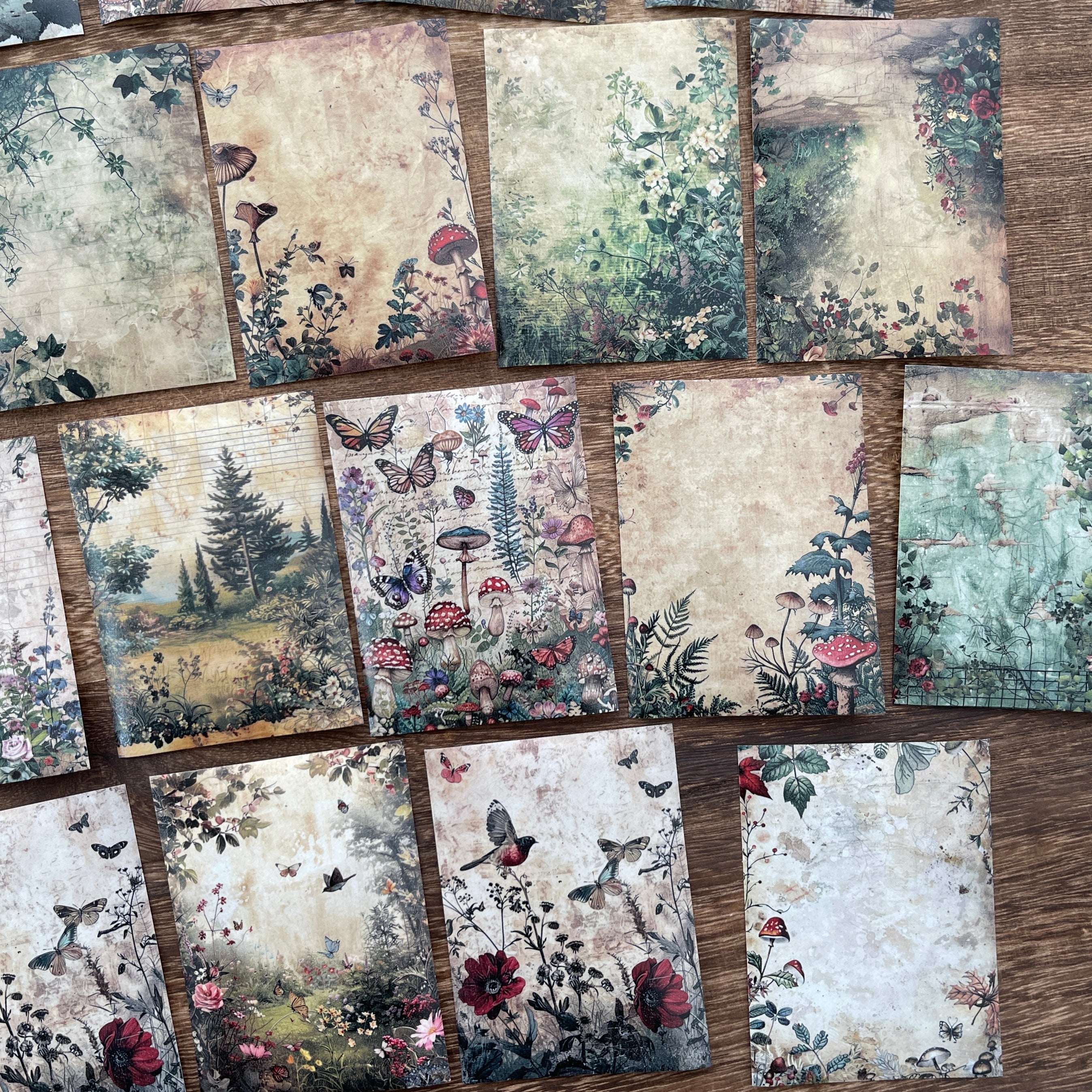 Forest Washi background stickers 1 pack 30 Pcs 6.7*9 cm