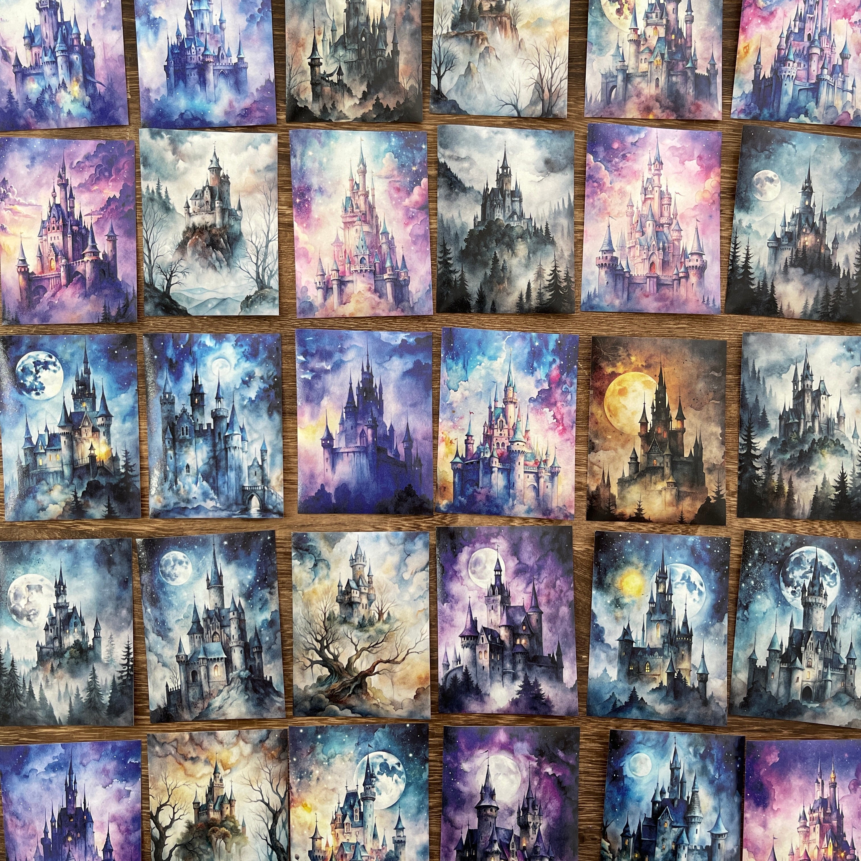 Castle Washi background stickers 1 pack 30 Pcs 6.7*9 cm