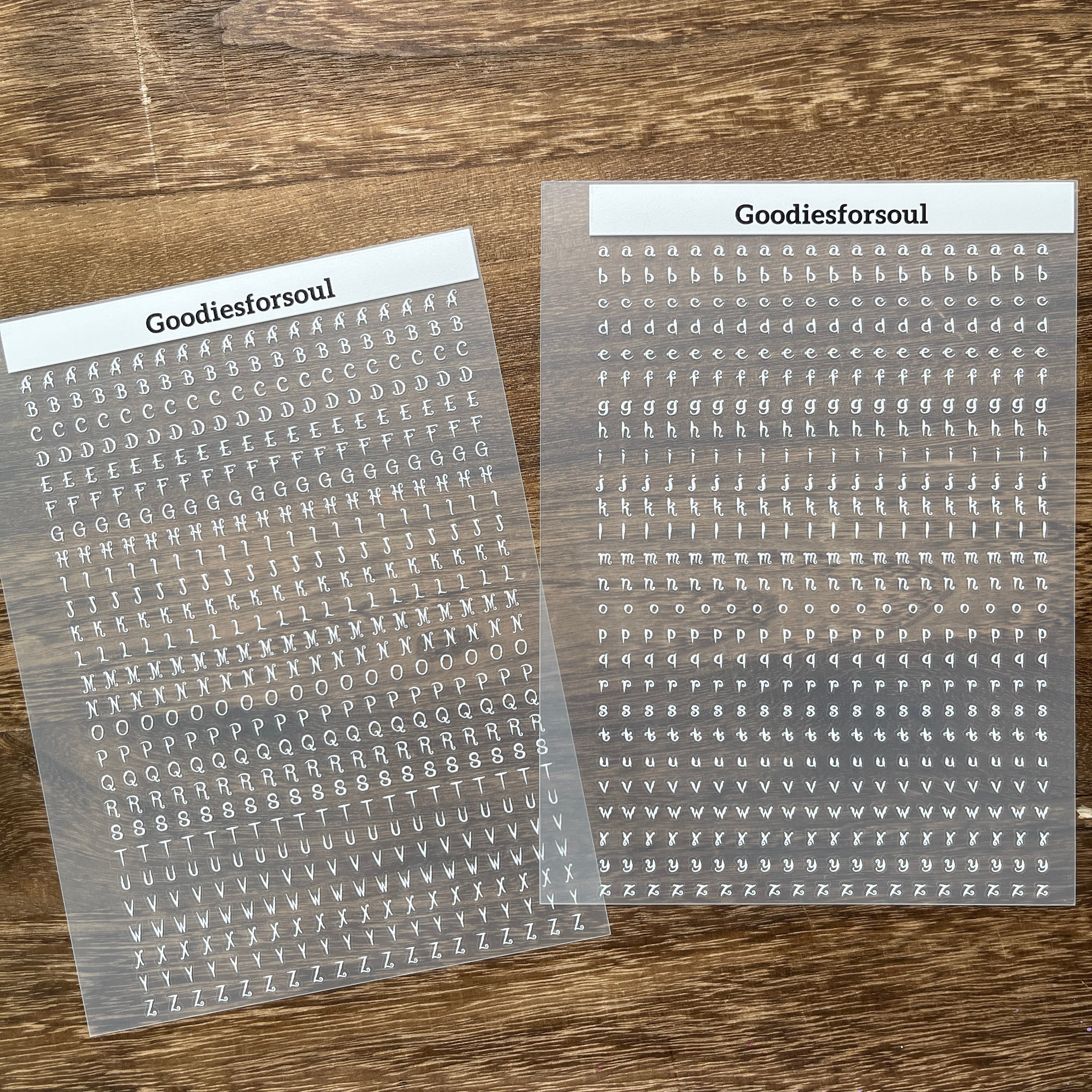 White Mini spooky letter sticker *can be stored in A5 binder