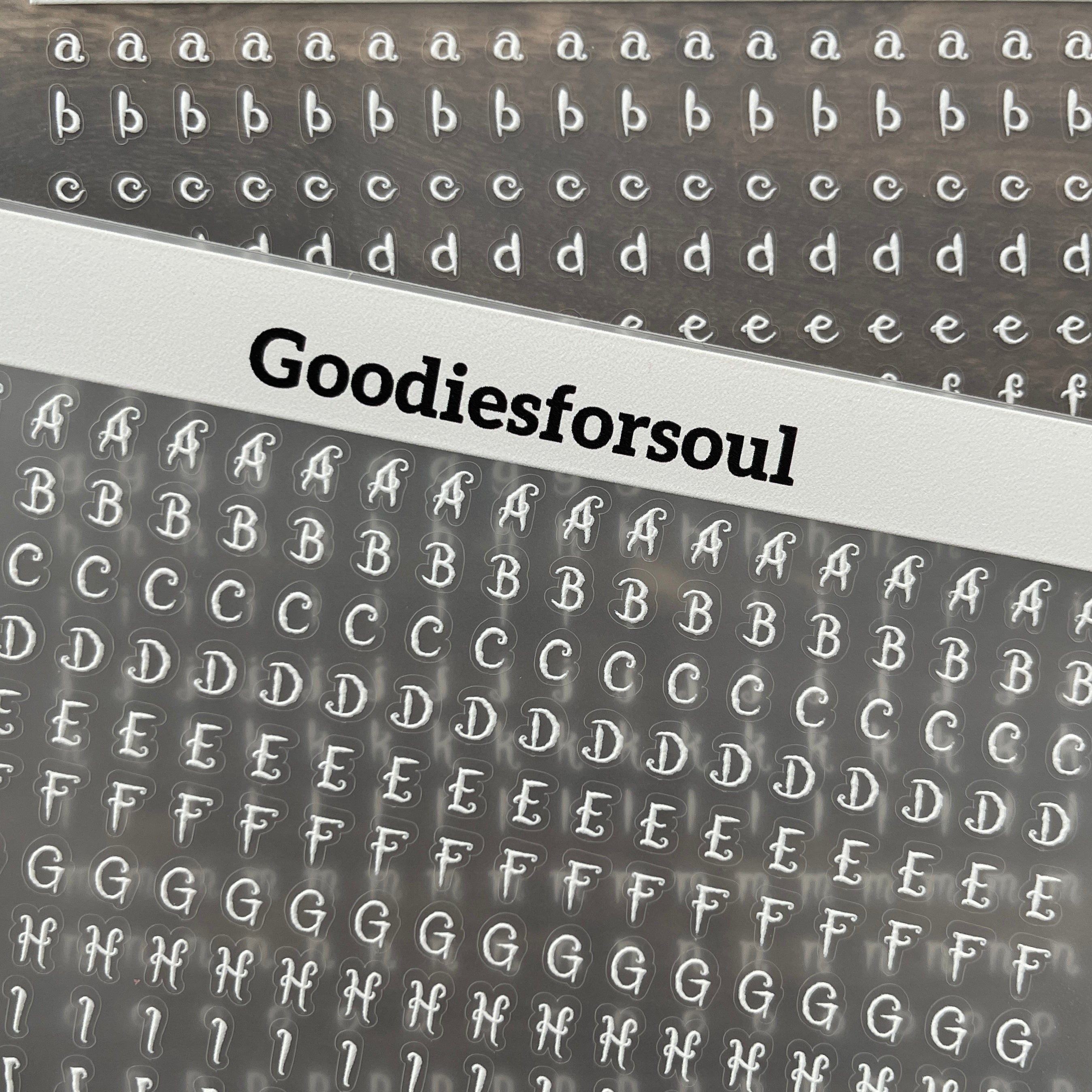 White Mini spooky letter sticker *can be stored in A5 binder