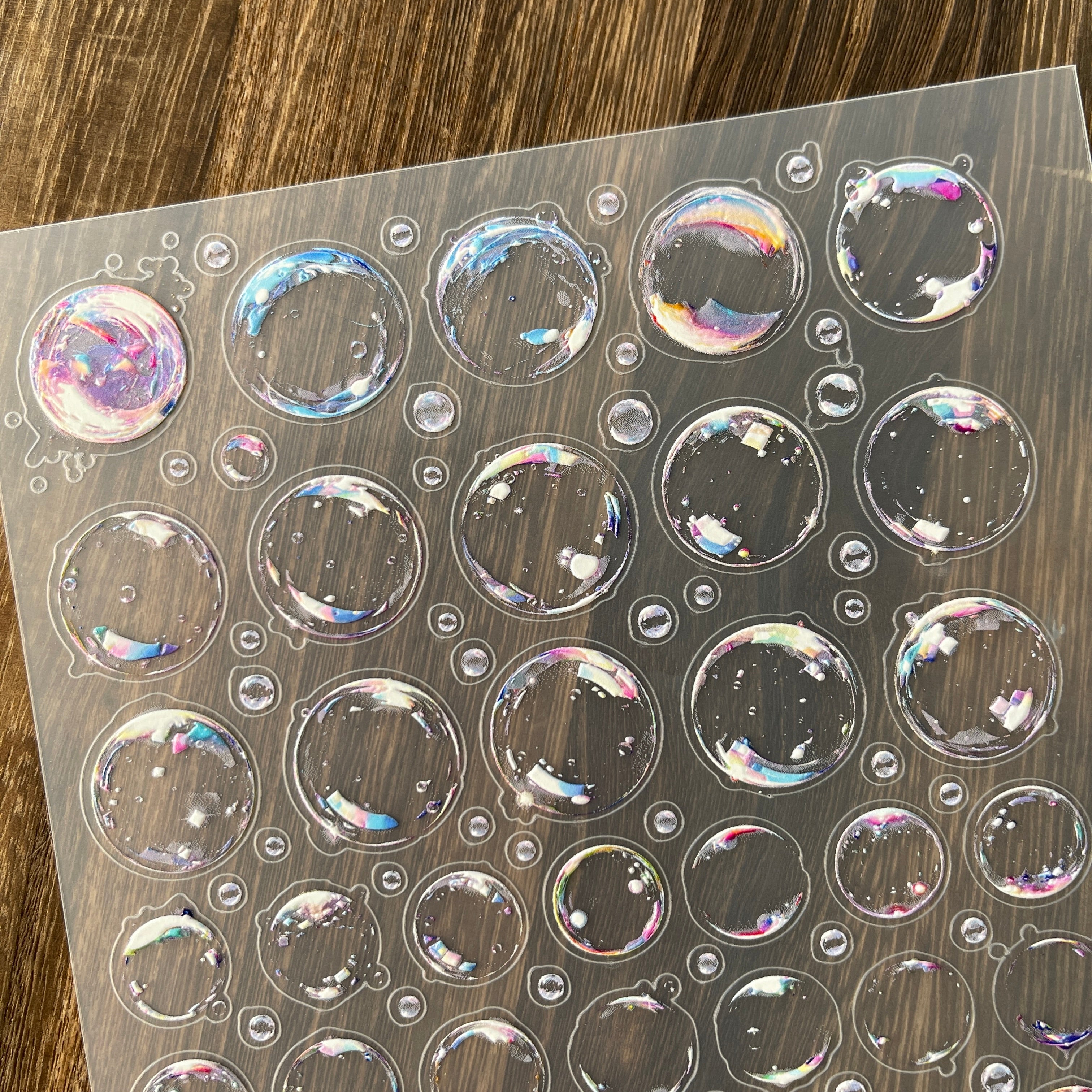 3D Bubbles PET Stickers 1pcs