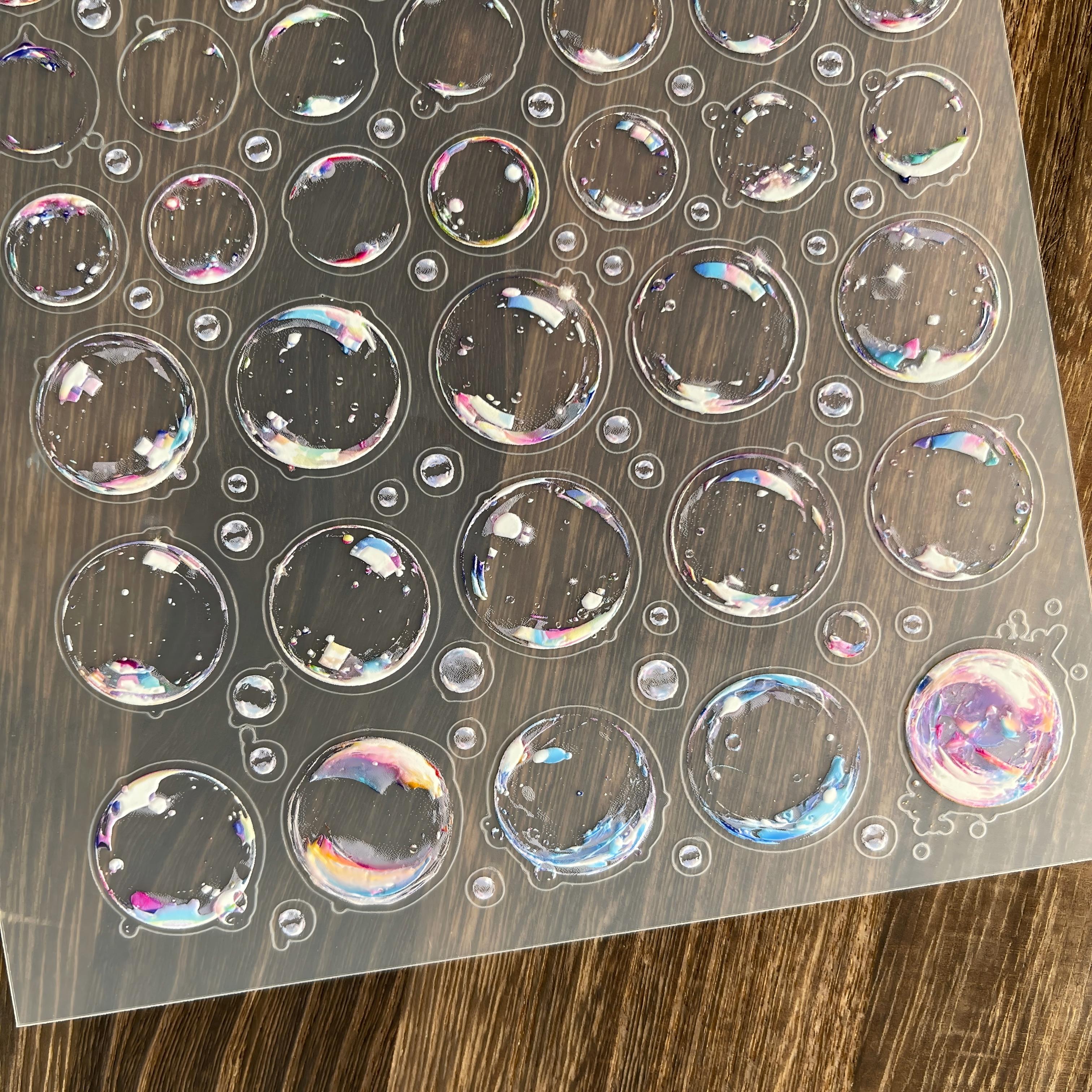 3D Bubbles PET Stickers 1pcs