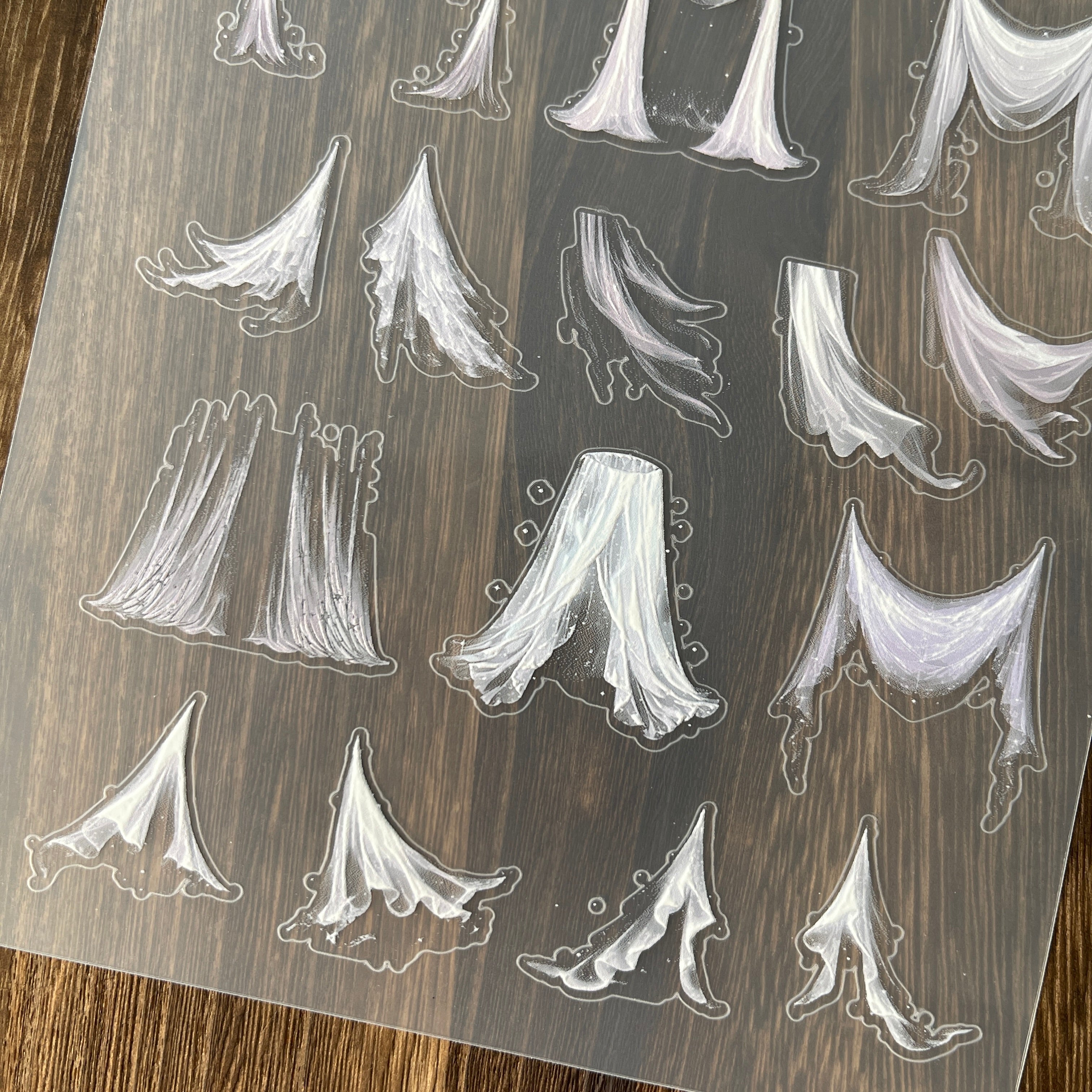 3D Gauze PET Stickers 1pcs