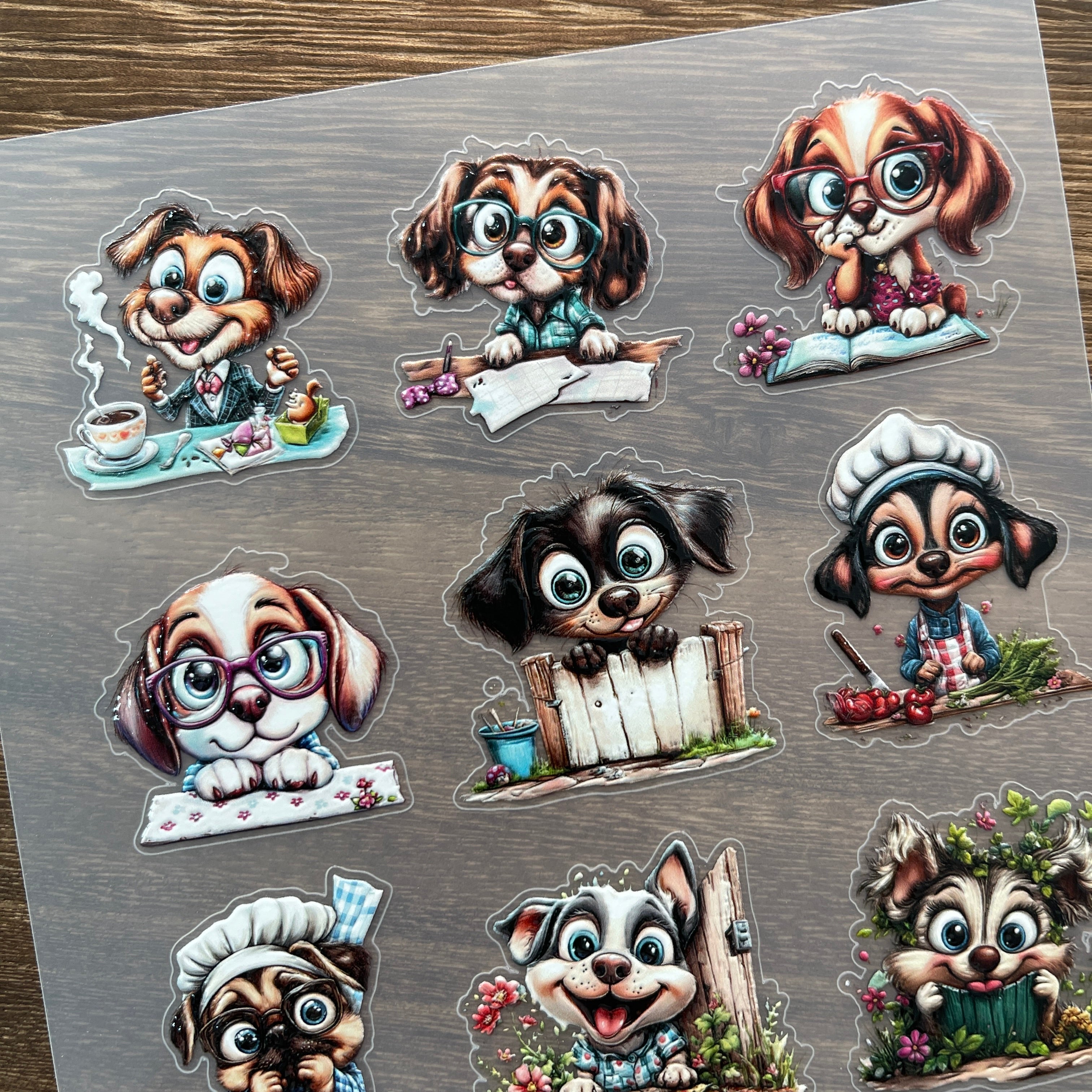3D Cute puppy PET Stickers 1pcs