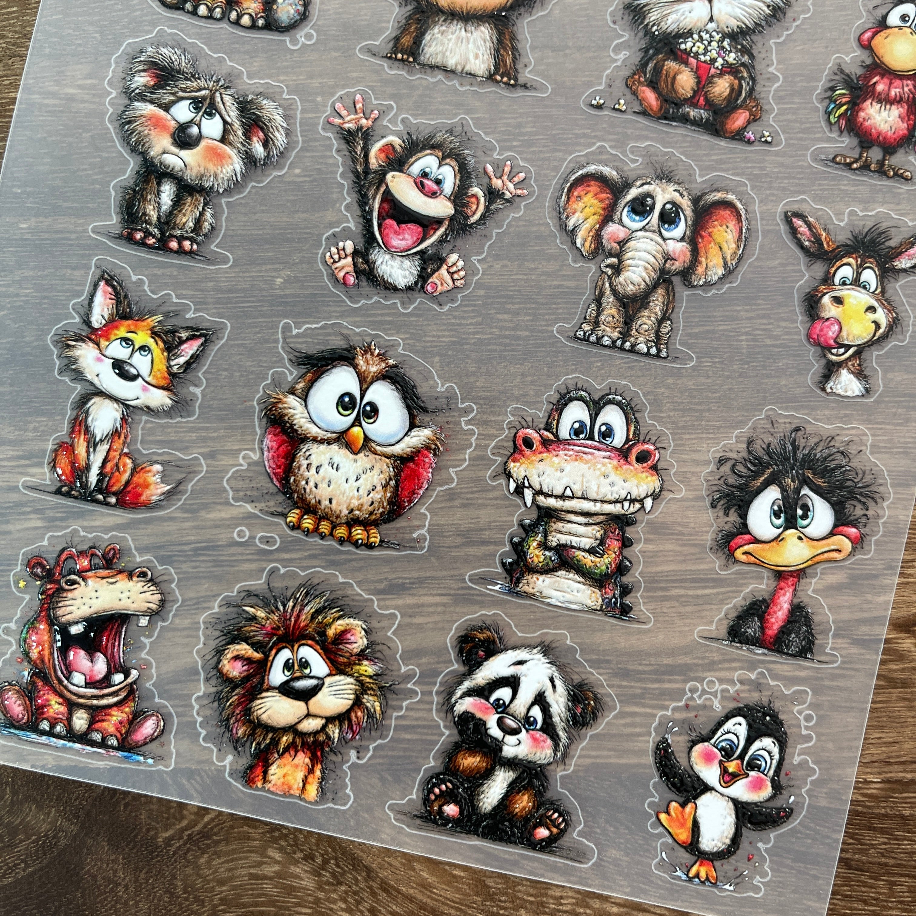 3D Animals PET Stickers 1pcs