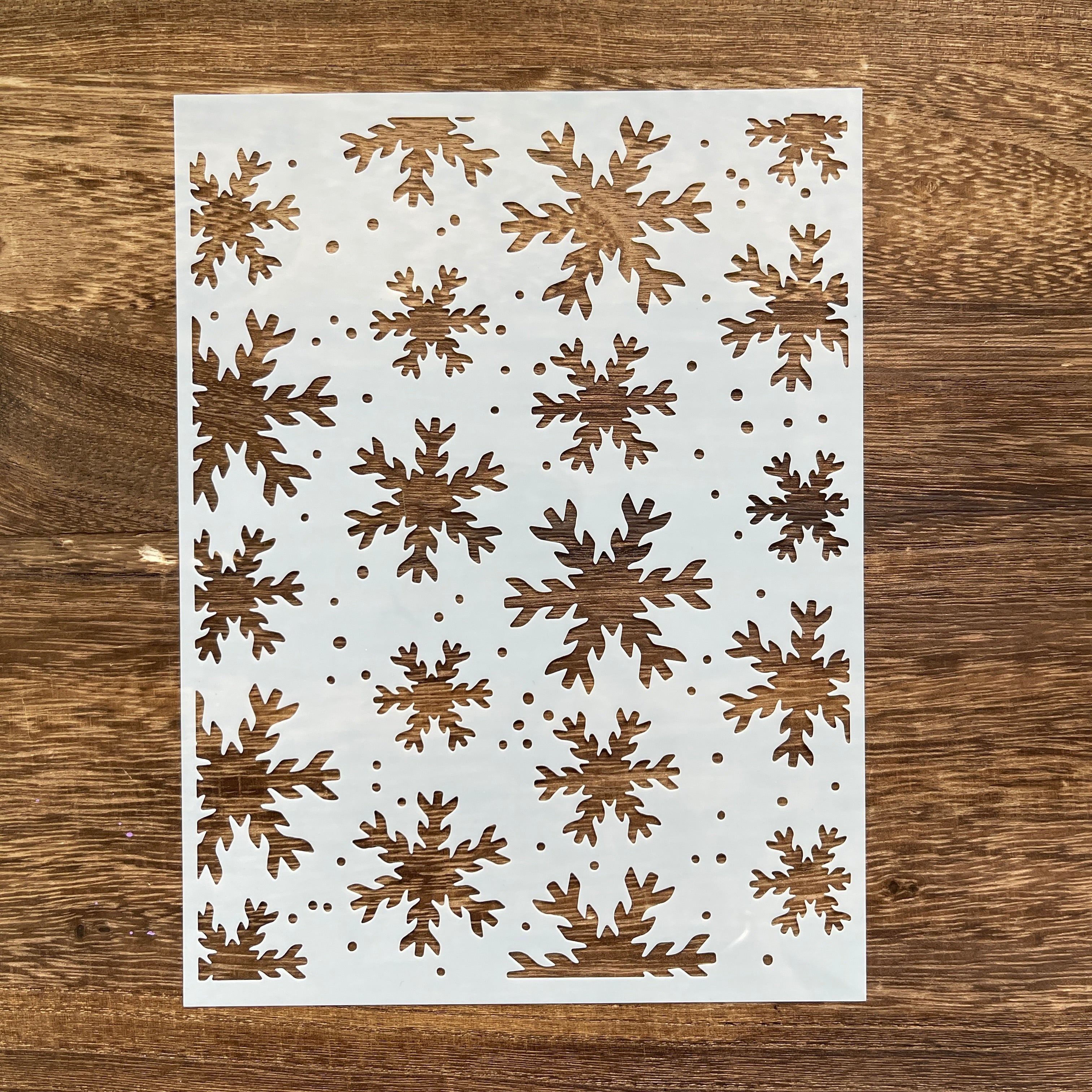 1113 Snowflake pattern stencil 15CM*20CM