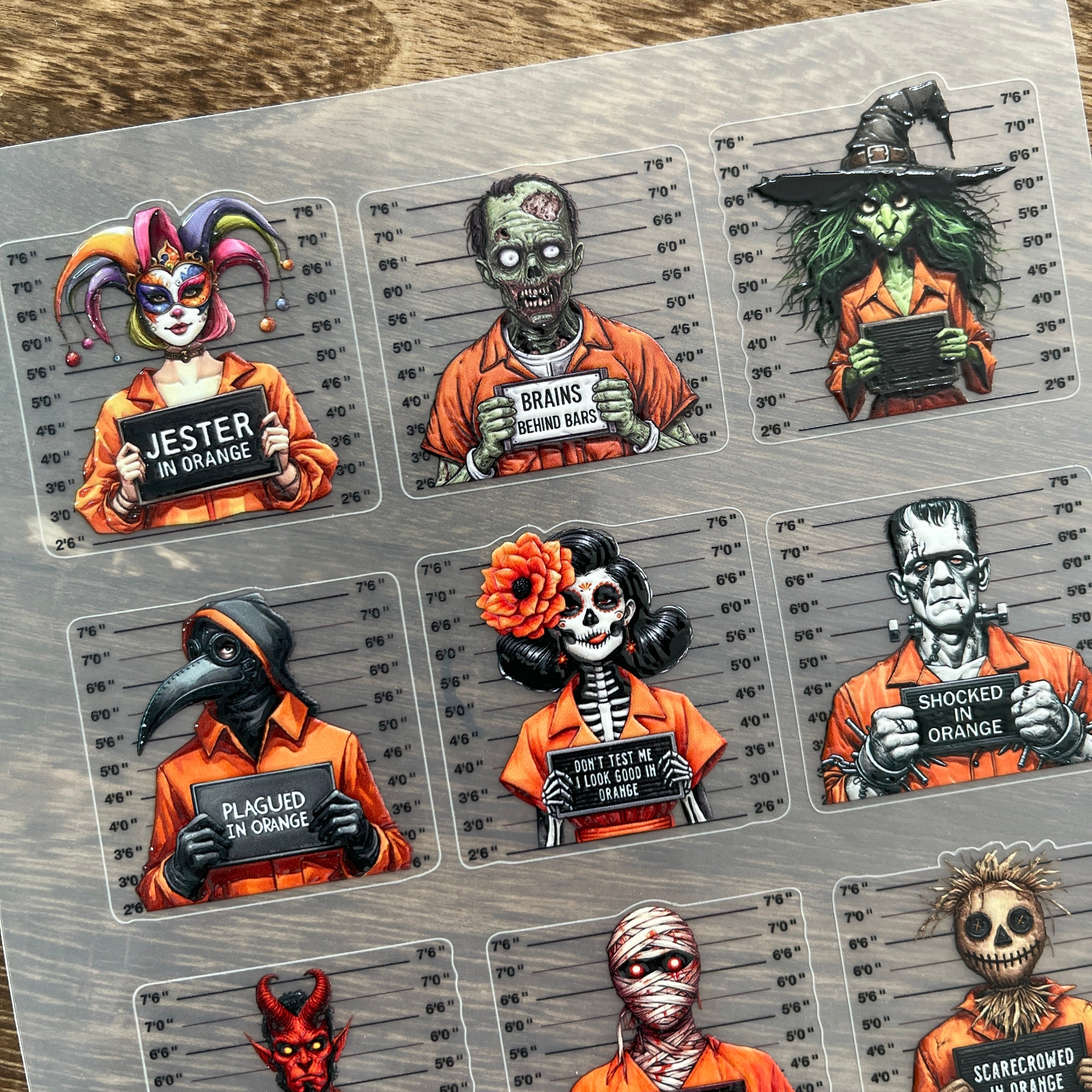 3D Prisoner PET Stickers 1pcs