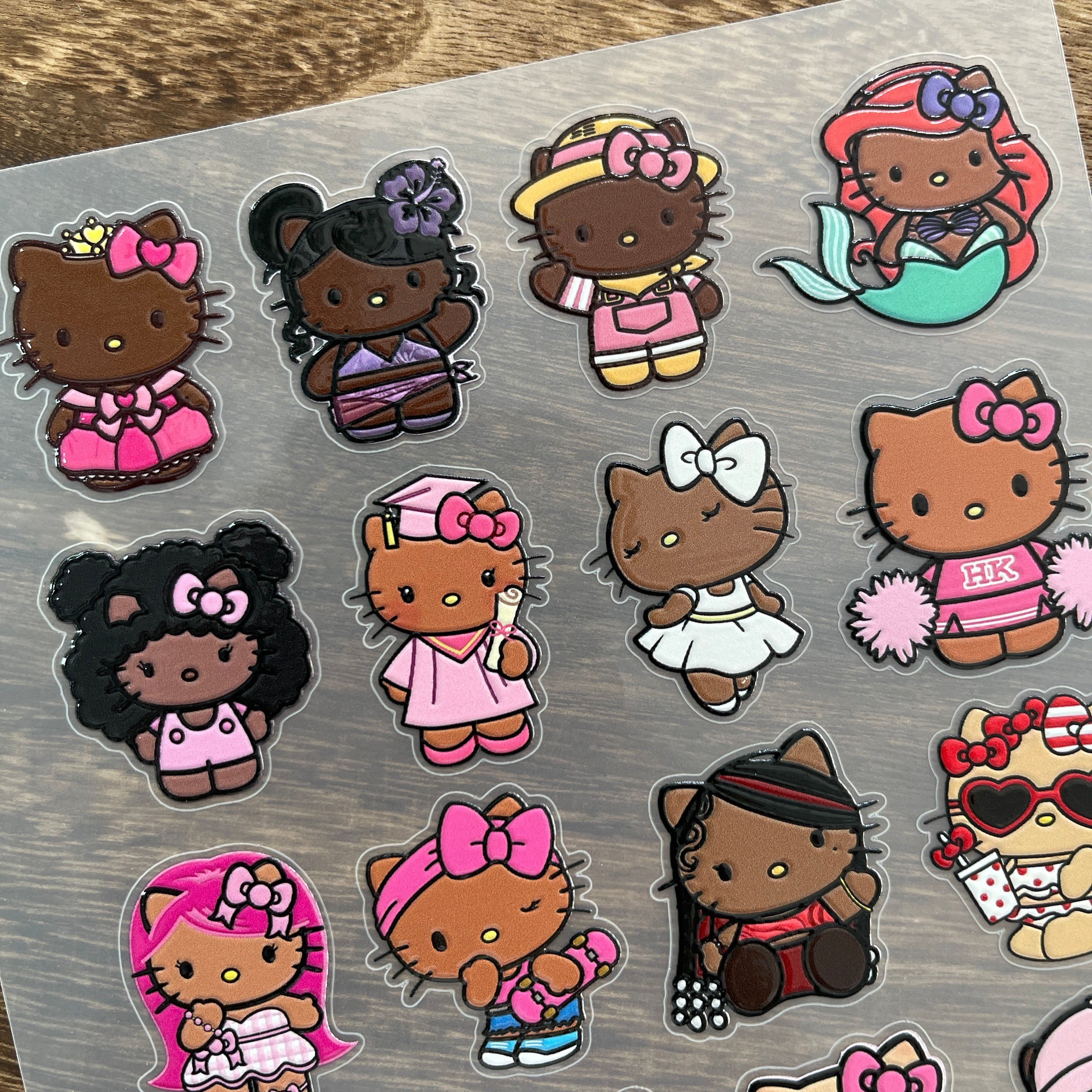 3D Hello Kitty PET Stickers 1pcs