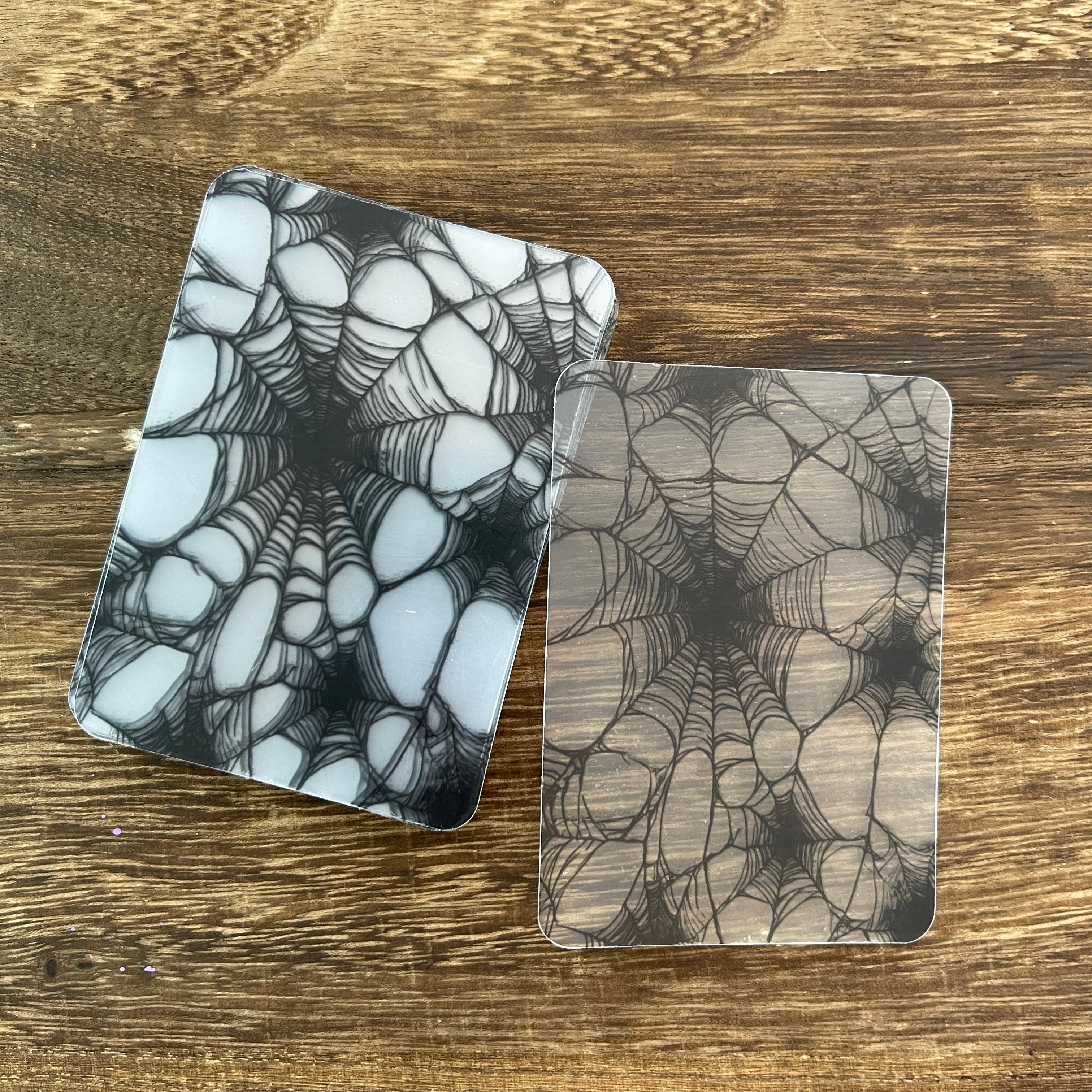 Black Spider web Clear ATC card 20 pcs 1 pack *Both sides have protective film