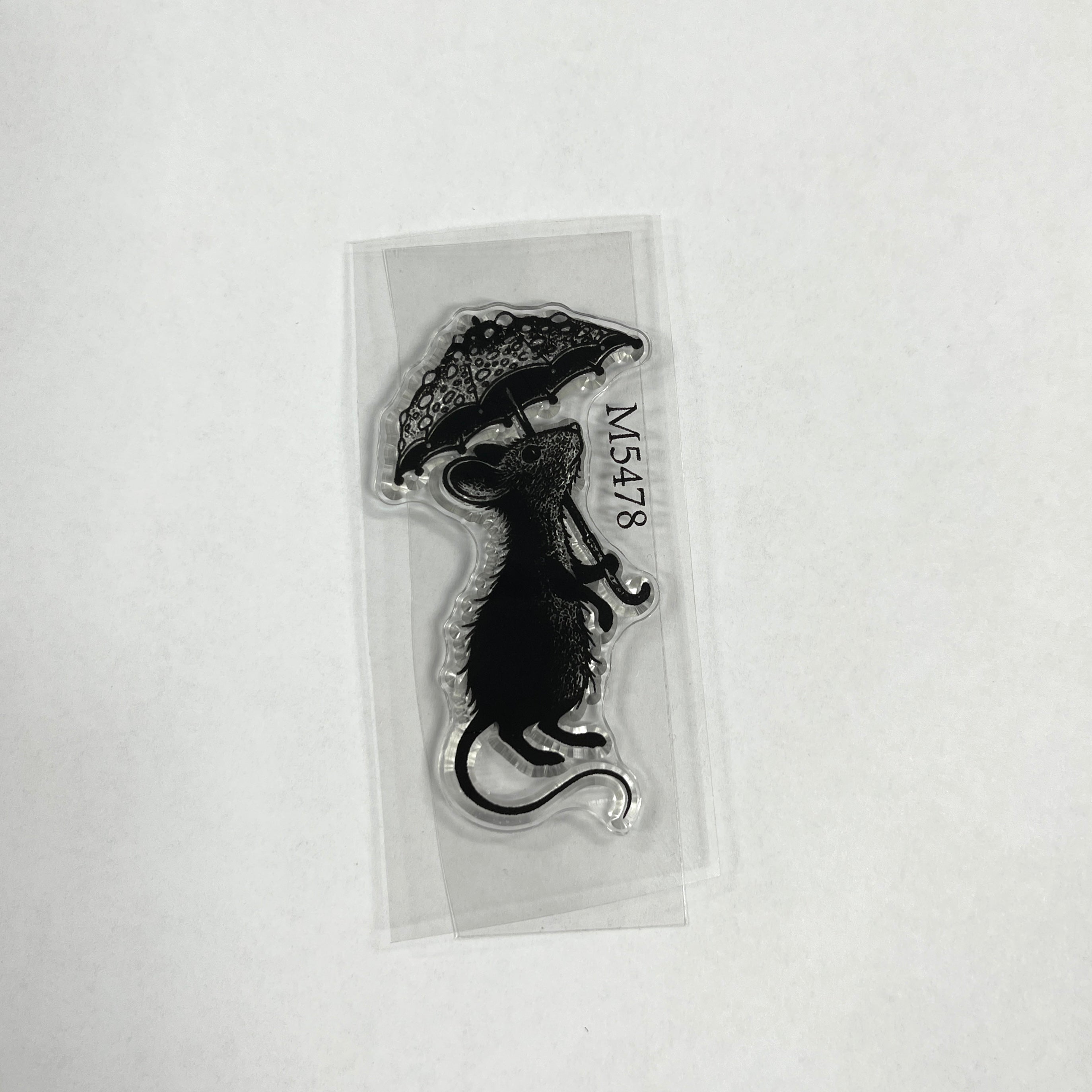 The mouse with an umbrella Clear Stamp 6cm*3.5cm