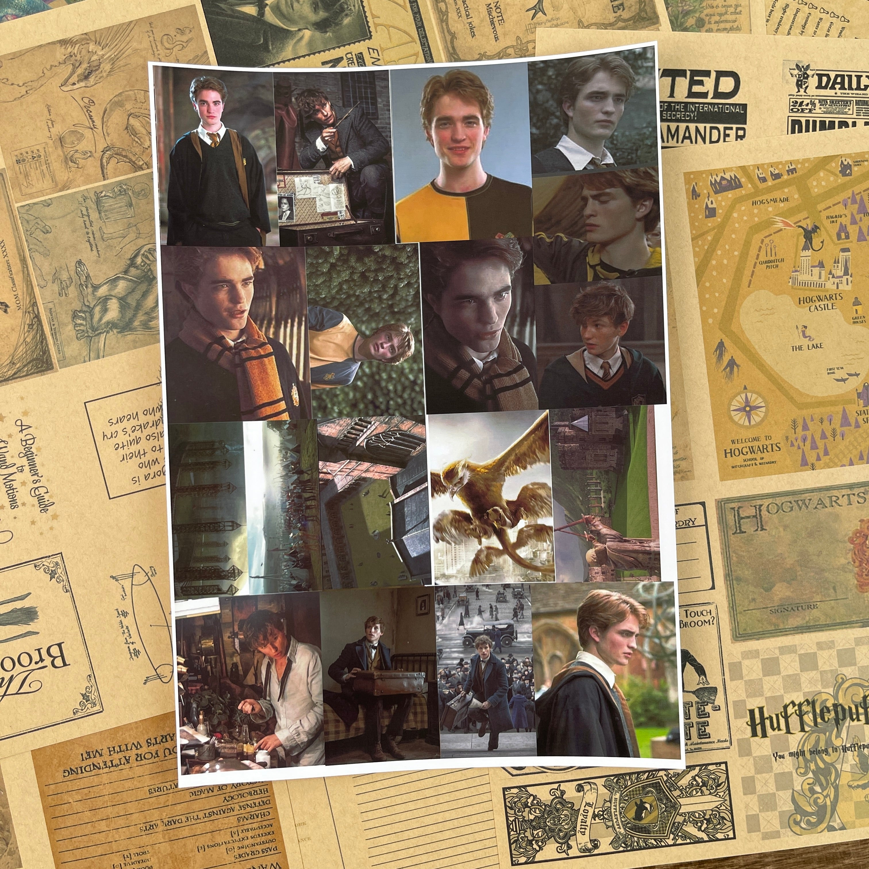 1226 A4 size hufflepuff Style paper & sticker 25 pcs