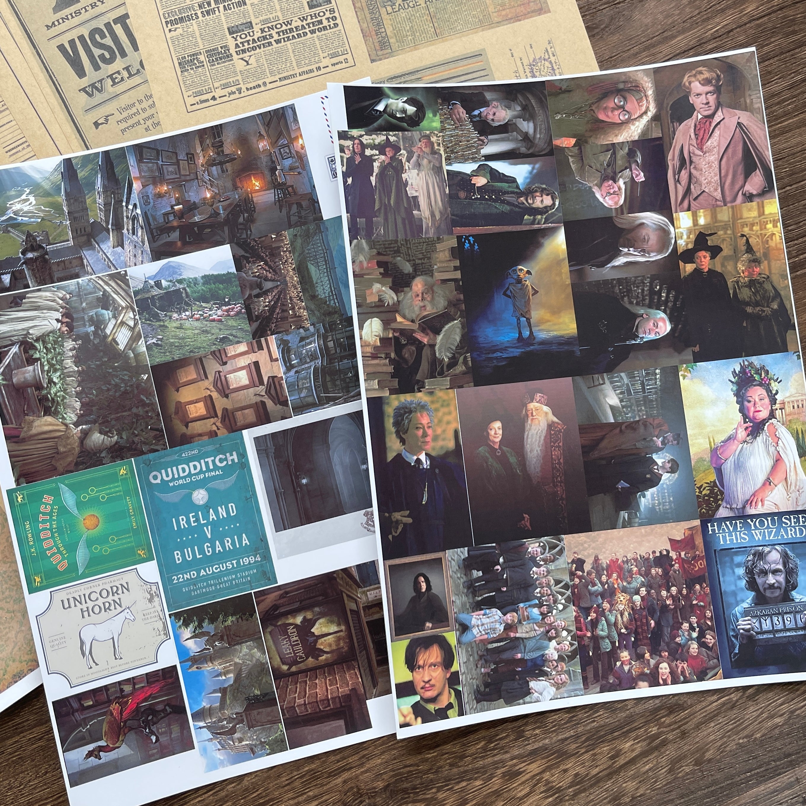 A4 size Hogwarts Style paper & sticker 25 pcs